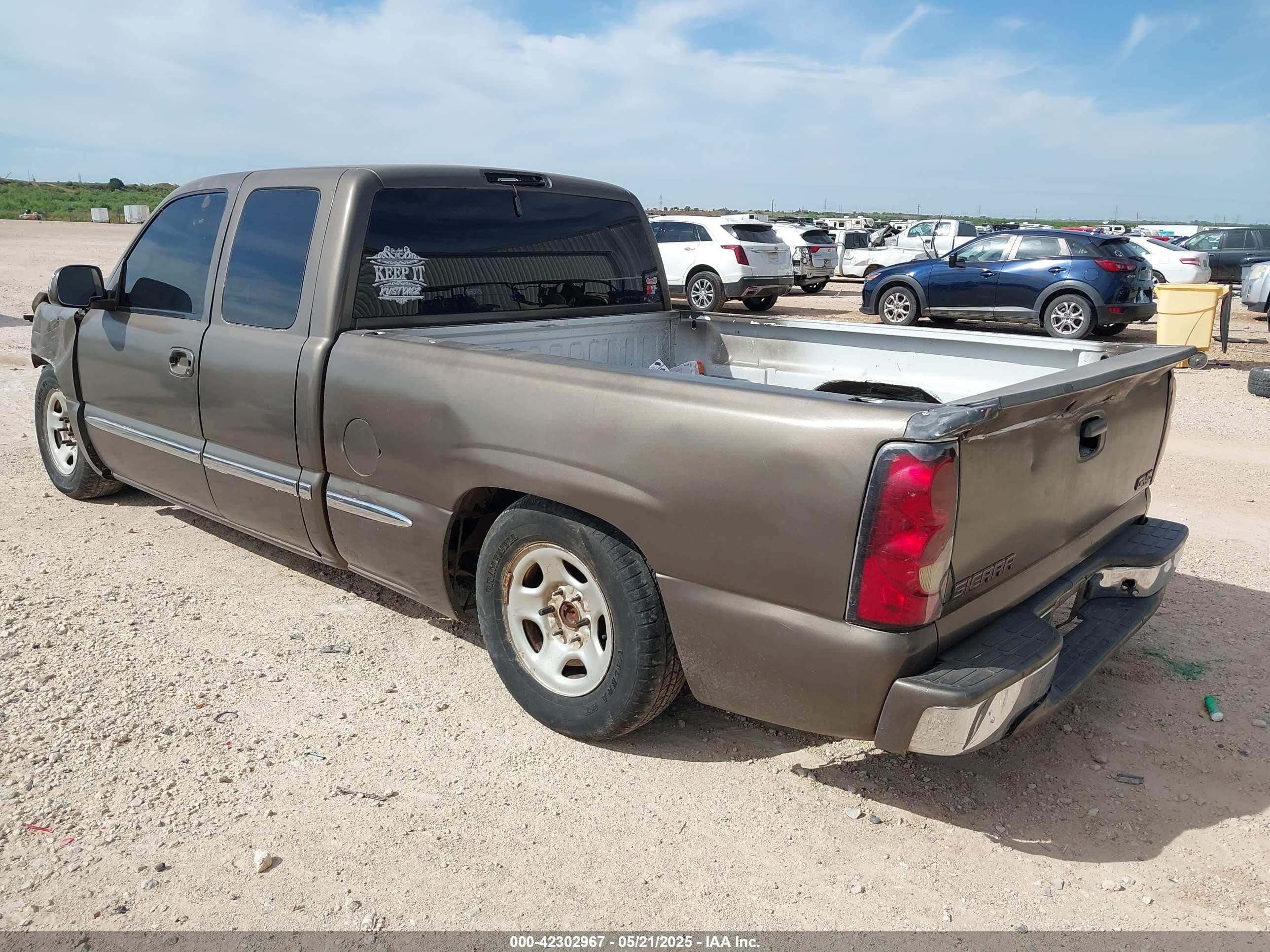 2002 Gmc Sierra 1500 Sle Brown vin: 2GTEC19T321146559