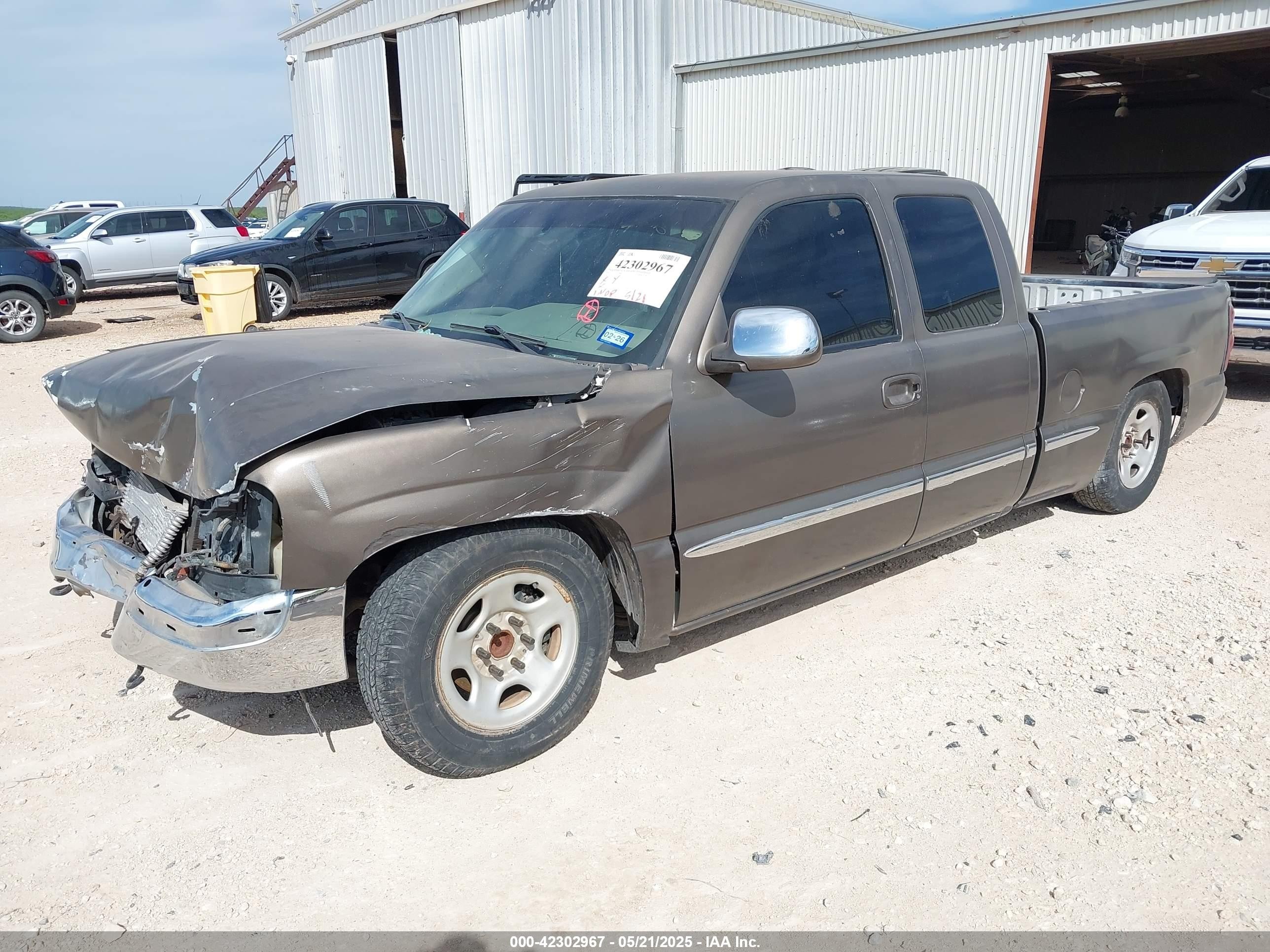 2002 Gmc Sierra 1500 Sle Brown vin: 2GTEC19T321146559