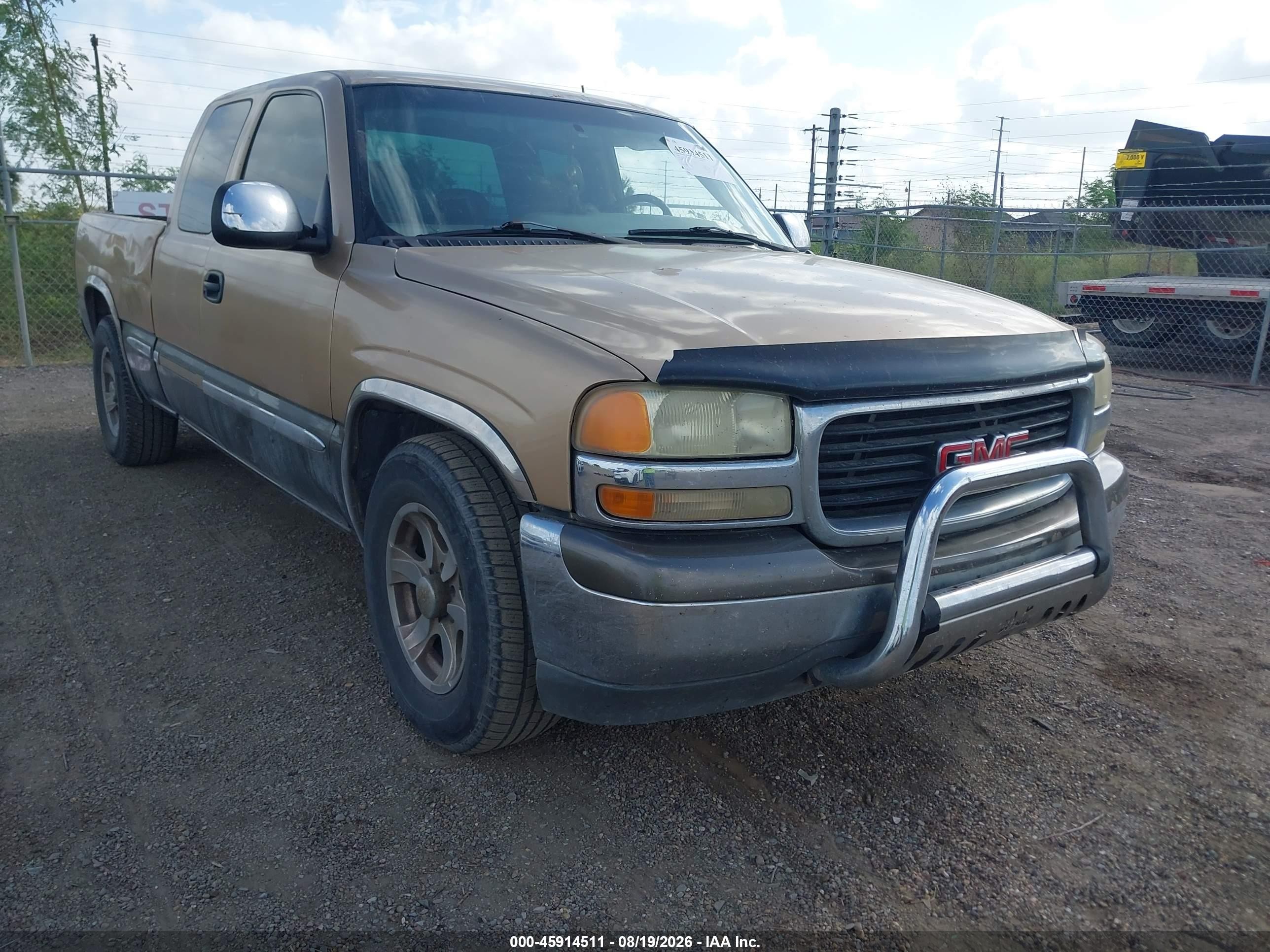 2001 Gmc Sierra 1500 Sle Gold vin: 2GTEC19T411211630