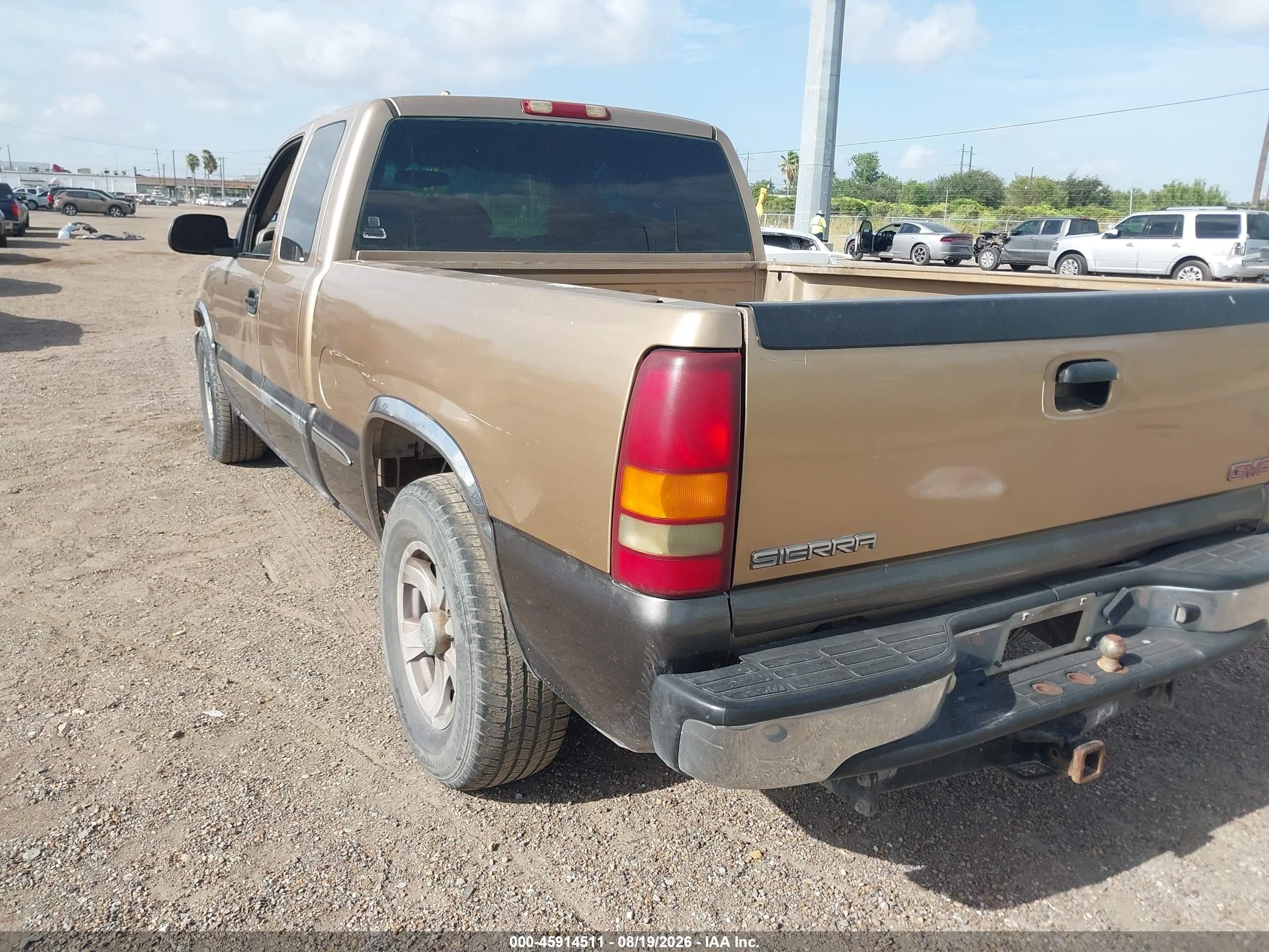 2001 Gmc Sierra 1500 Sle Gold vin: 2GTEC19T411211630