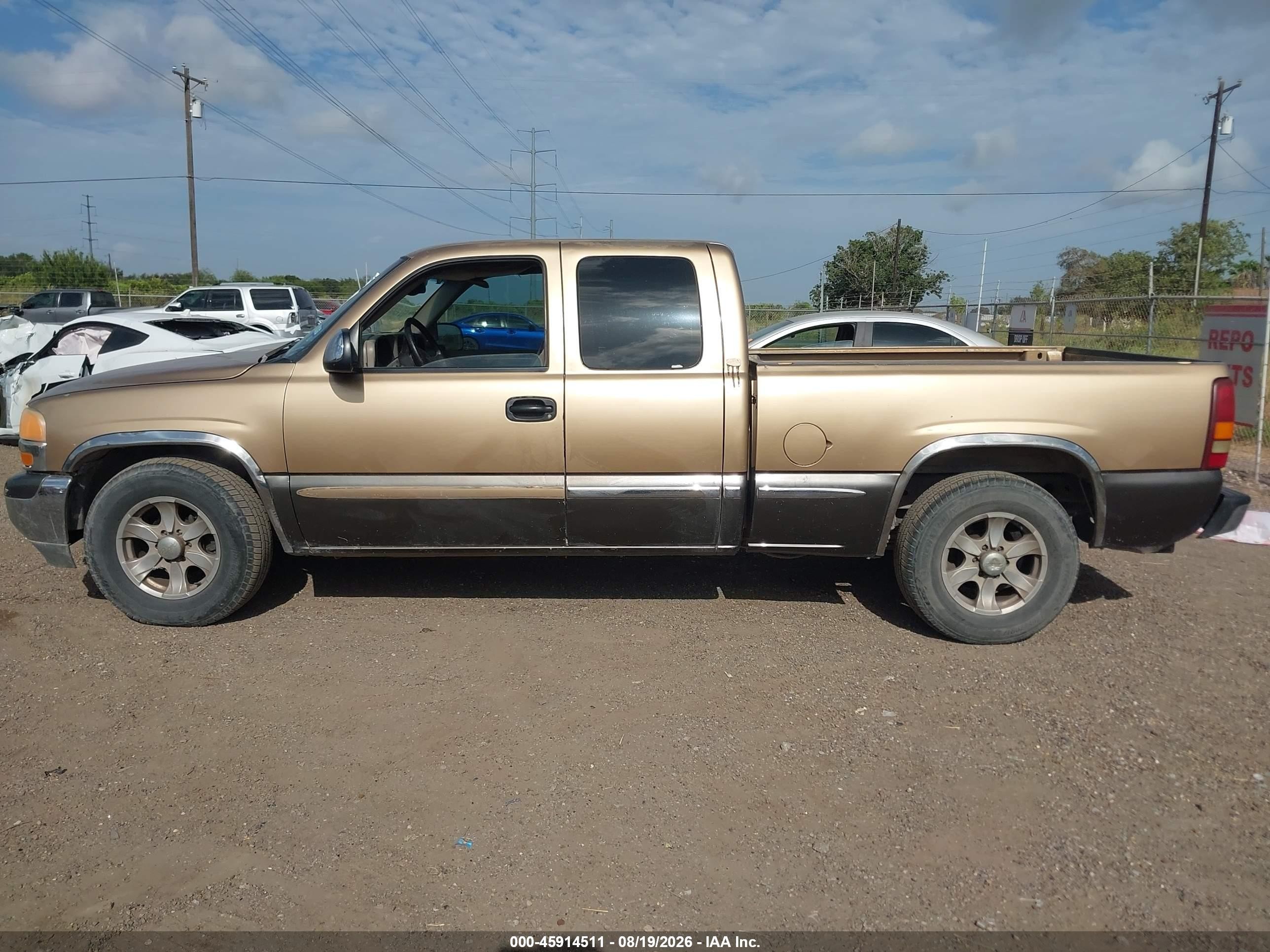 2001 Gmc Sierra 1500 Sle Gold vin: 2GTEC19T411211630