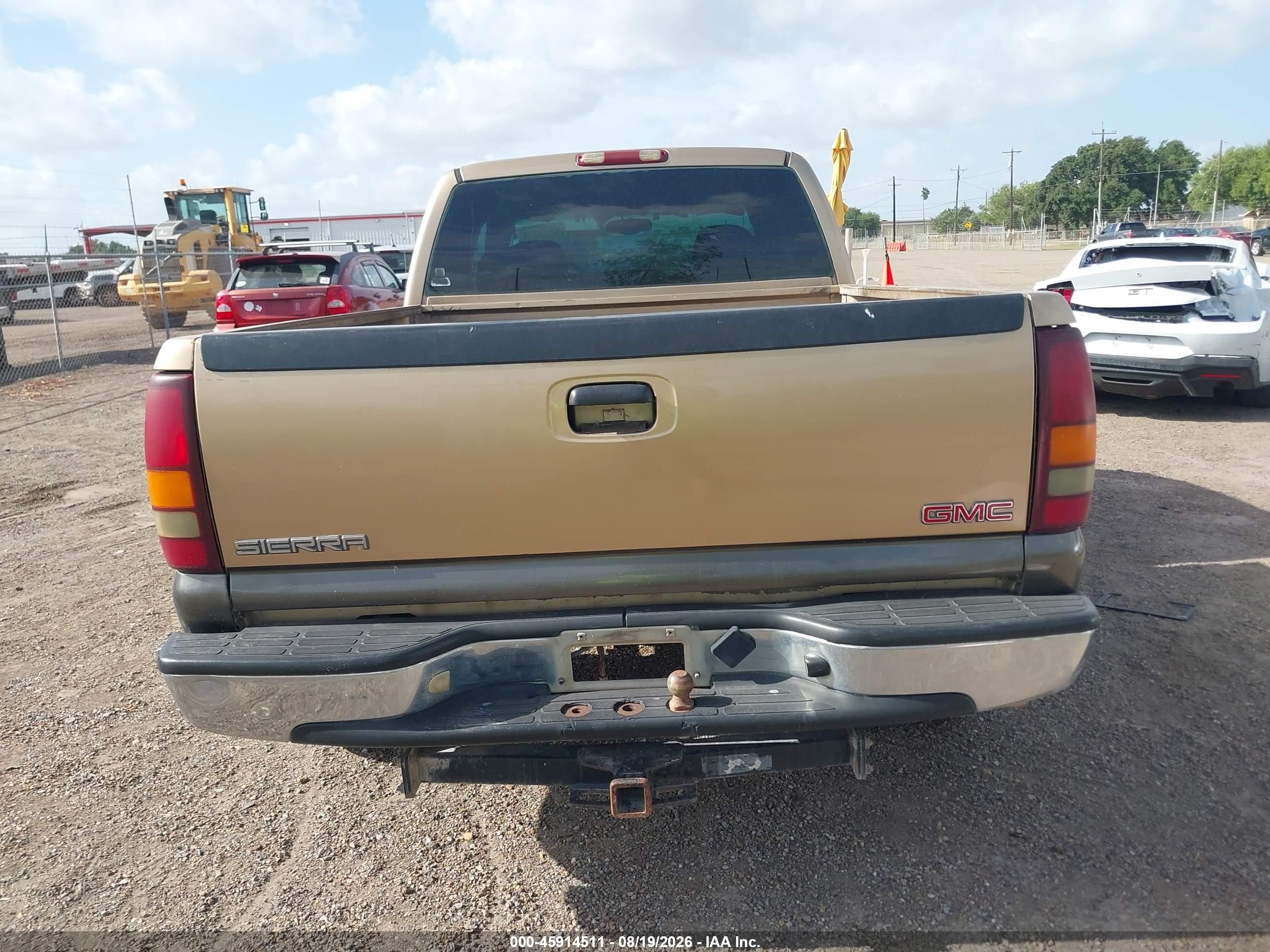2001 Gmc Sierra 1500 Sle Gold vin: 2GTEC19T411211630