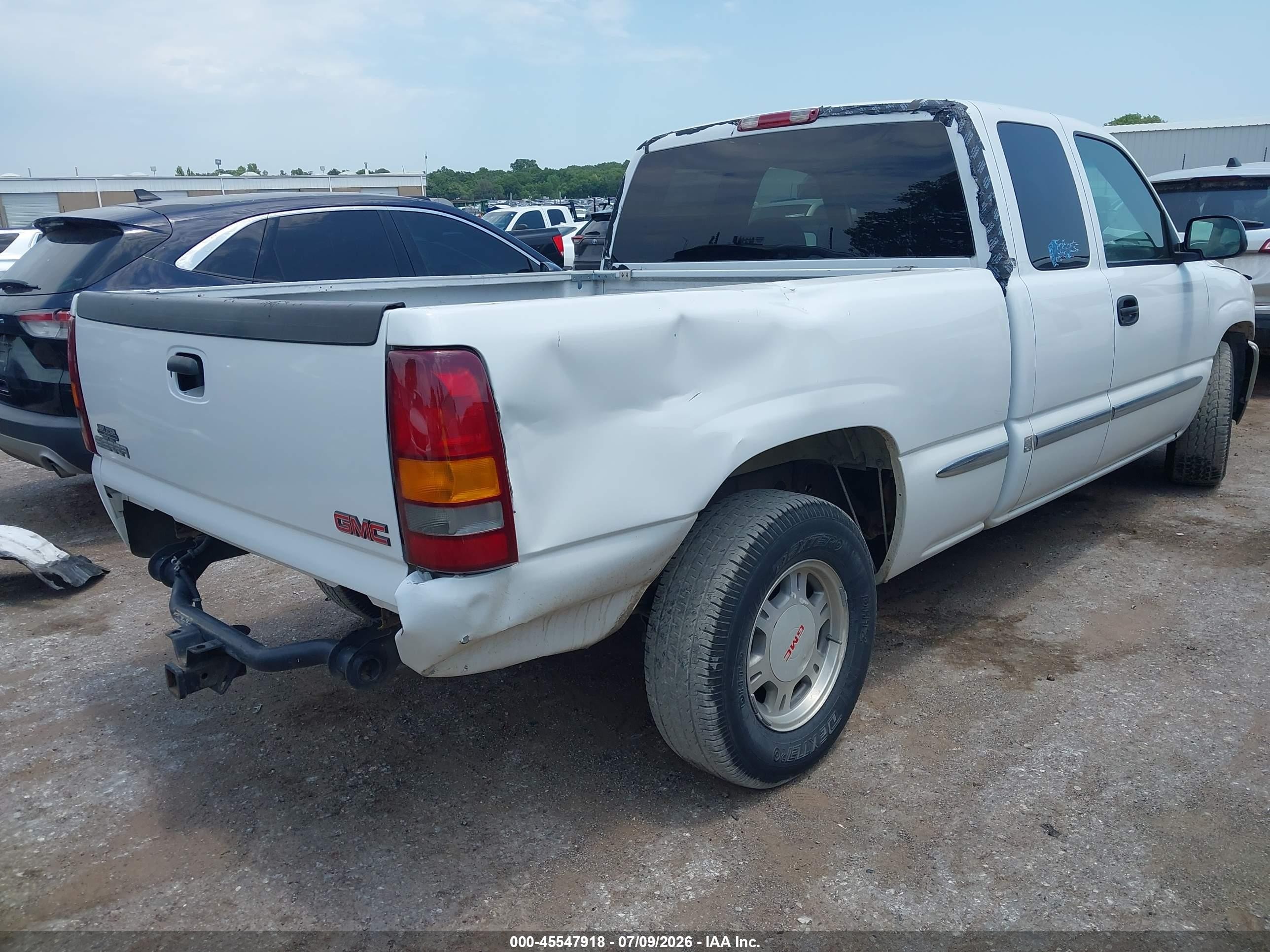 2000 Gmc Sierra 1500 Sle White vin: 2GTEC19T4Y1221486