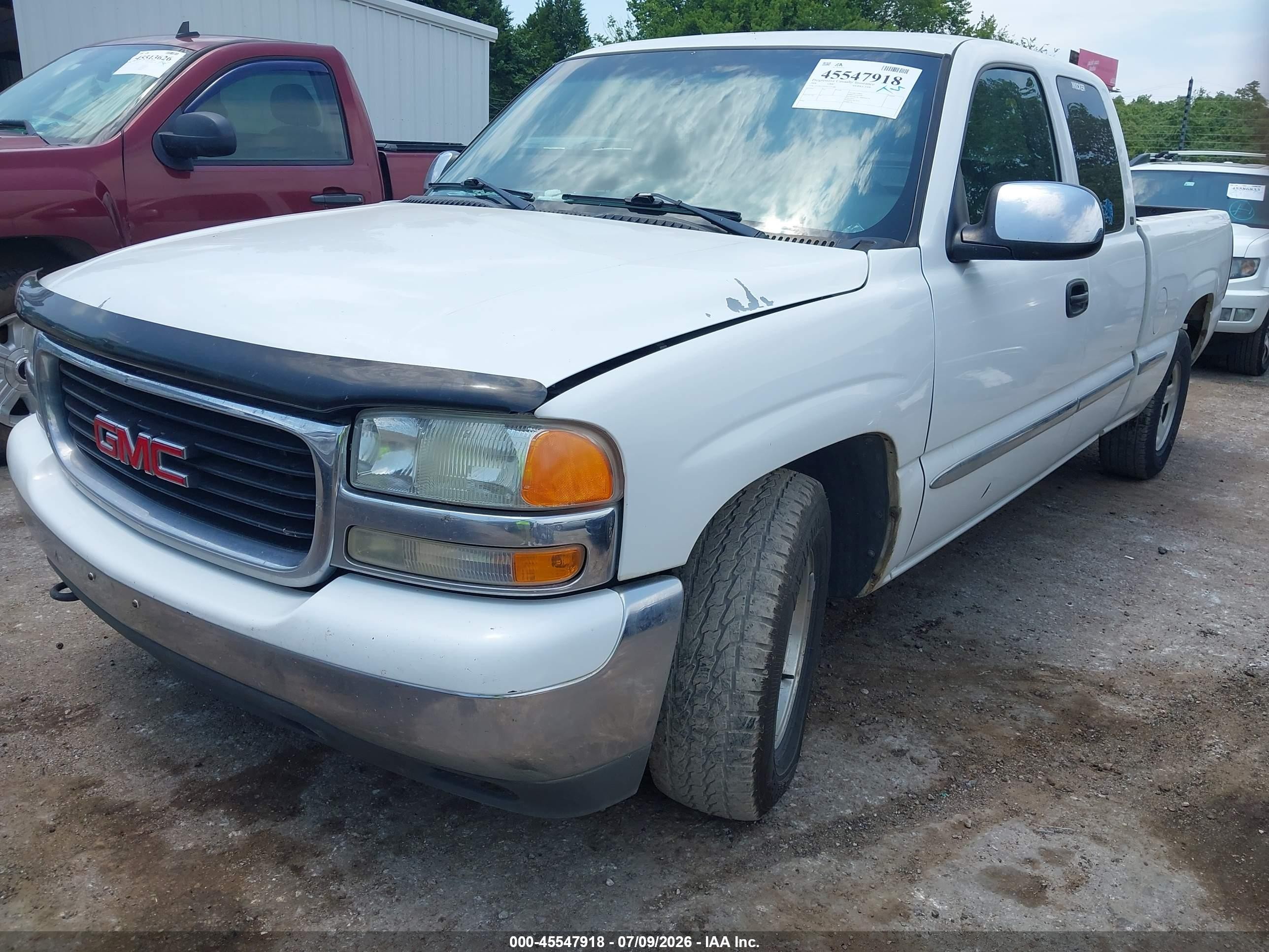 2000 Gmc Sierra 1500 Sle White vin: 2GTEC19T4Y1221486