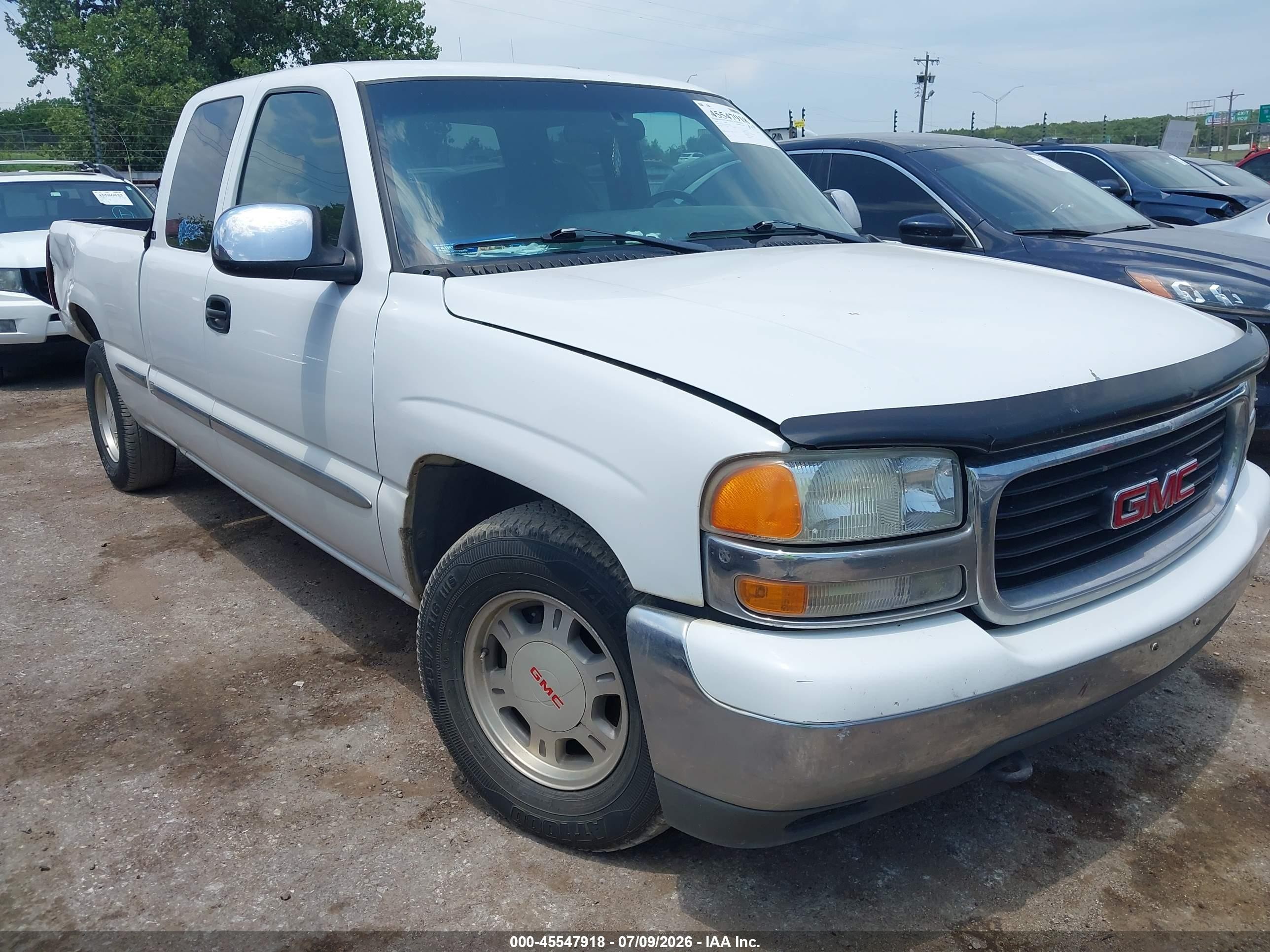 2000 Gmc Sierra 1500 Sle White vin: 2GTEC19T4Y1221486