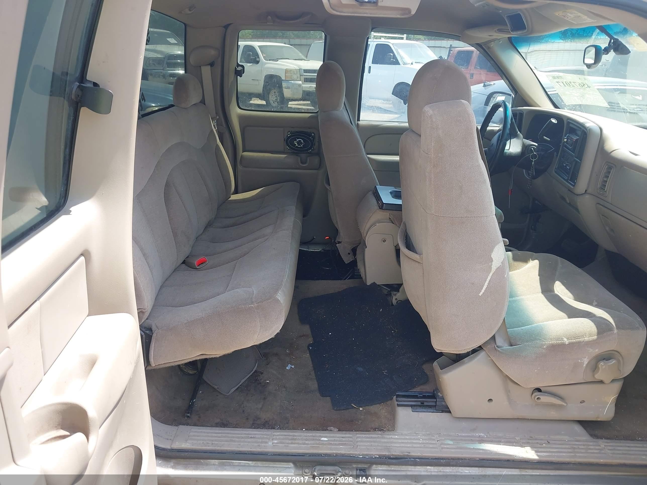 2002 Gmc Sierra 1500 Sle Beige vin: 2GTEC19T521280151