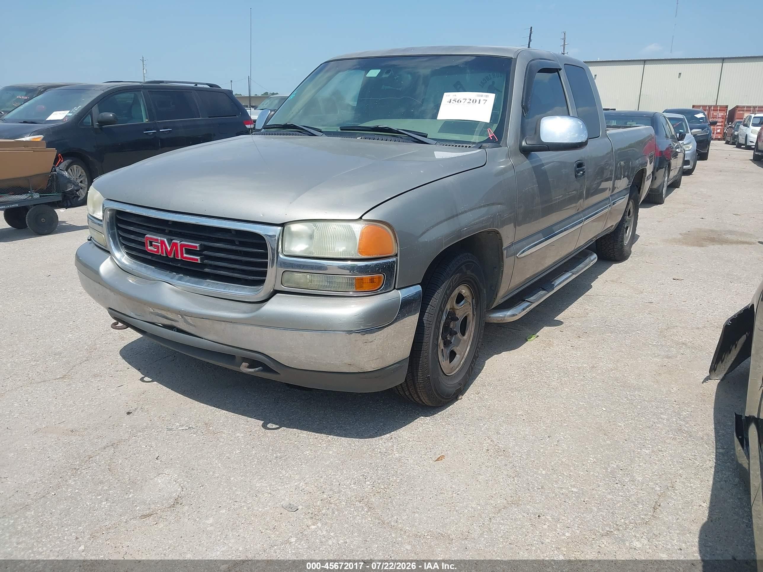 2002 Gmc Sierra 1500 Sle Beige vin: 2GTEC19T521280151