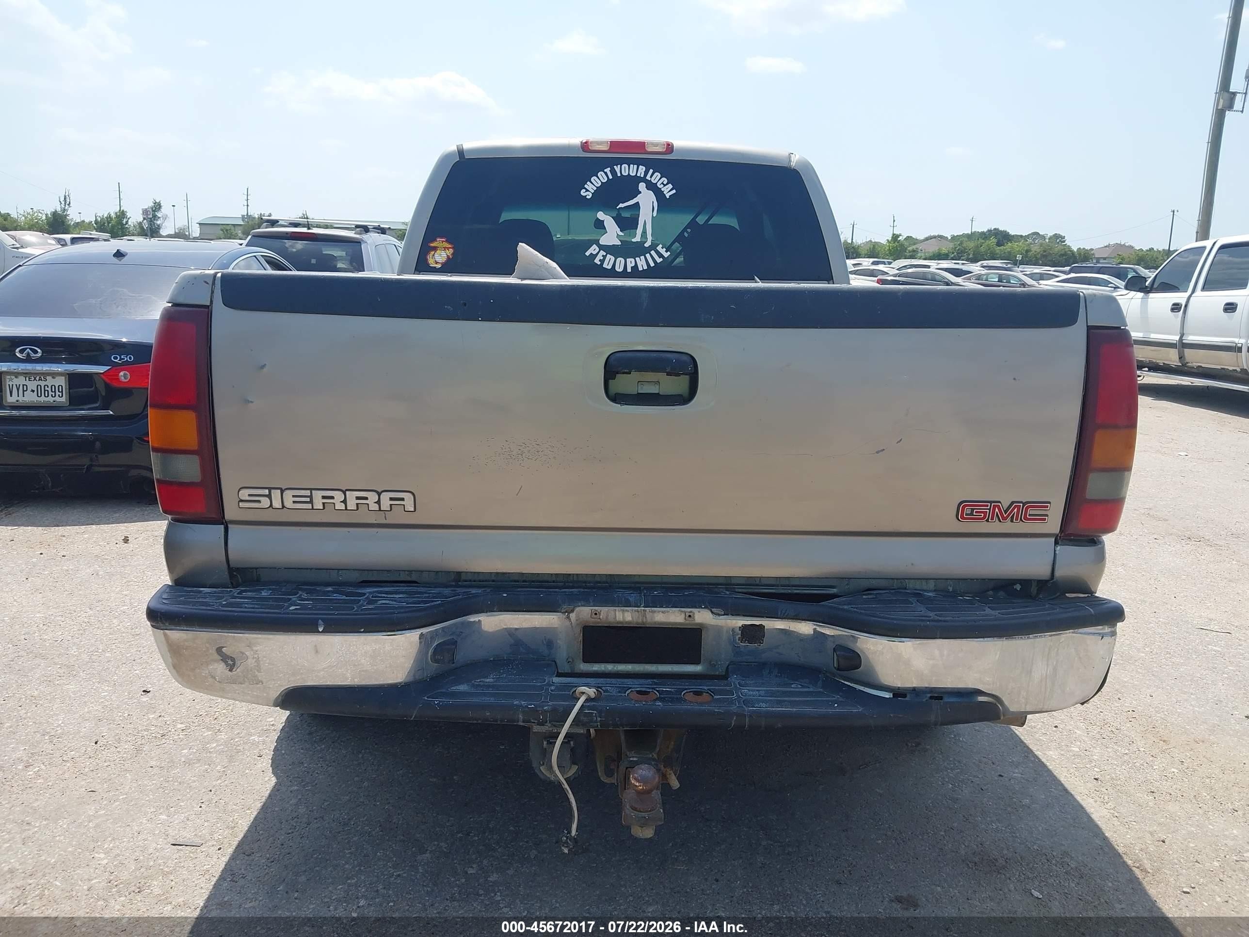 2002 Gmc Sierra 1500 Sle Beige vin: 2GTEC19T521280151