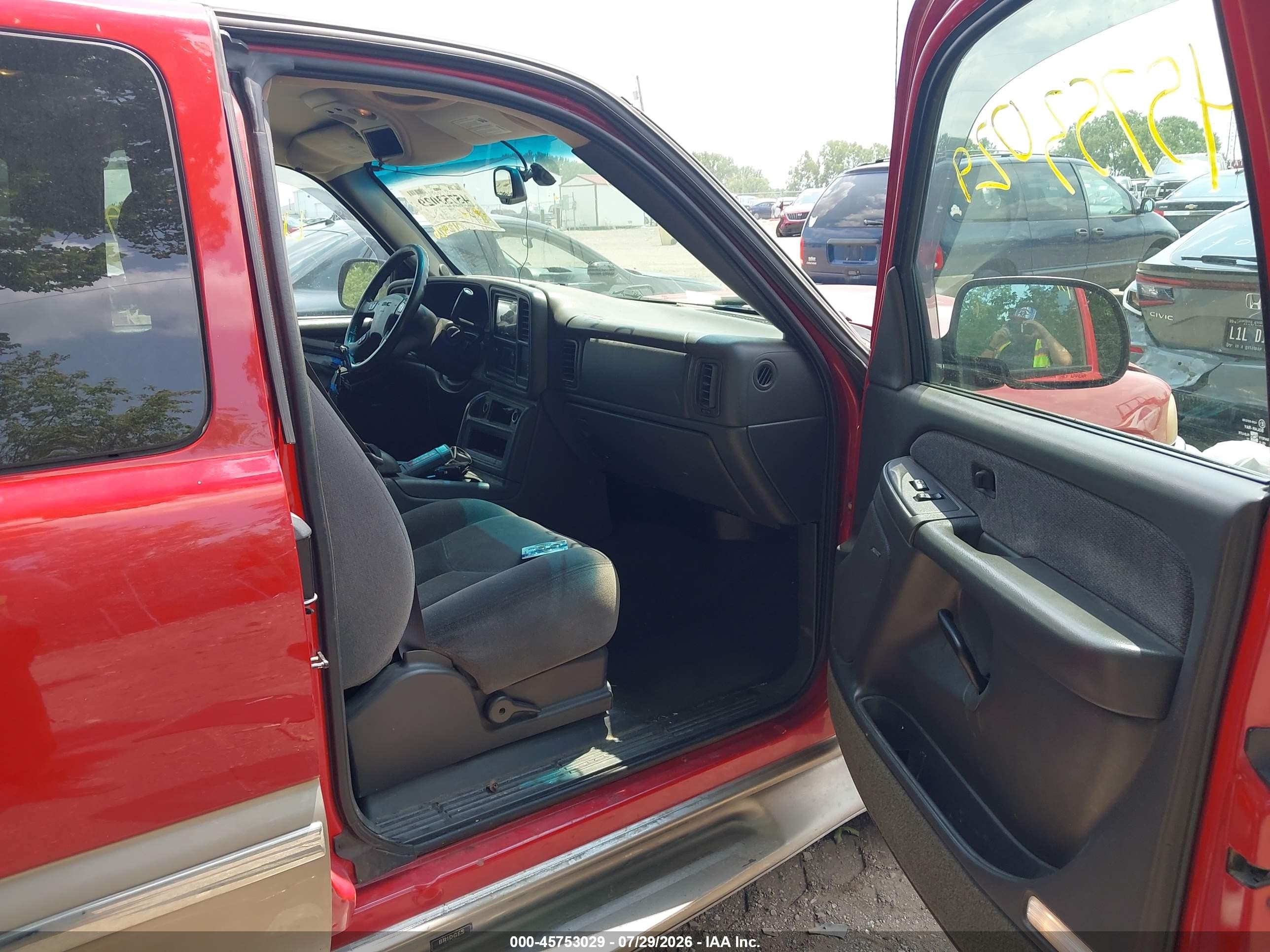 2003 Gmc Sierra 1500 Sle Red vin: 2GTEC19T531179385