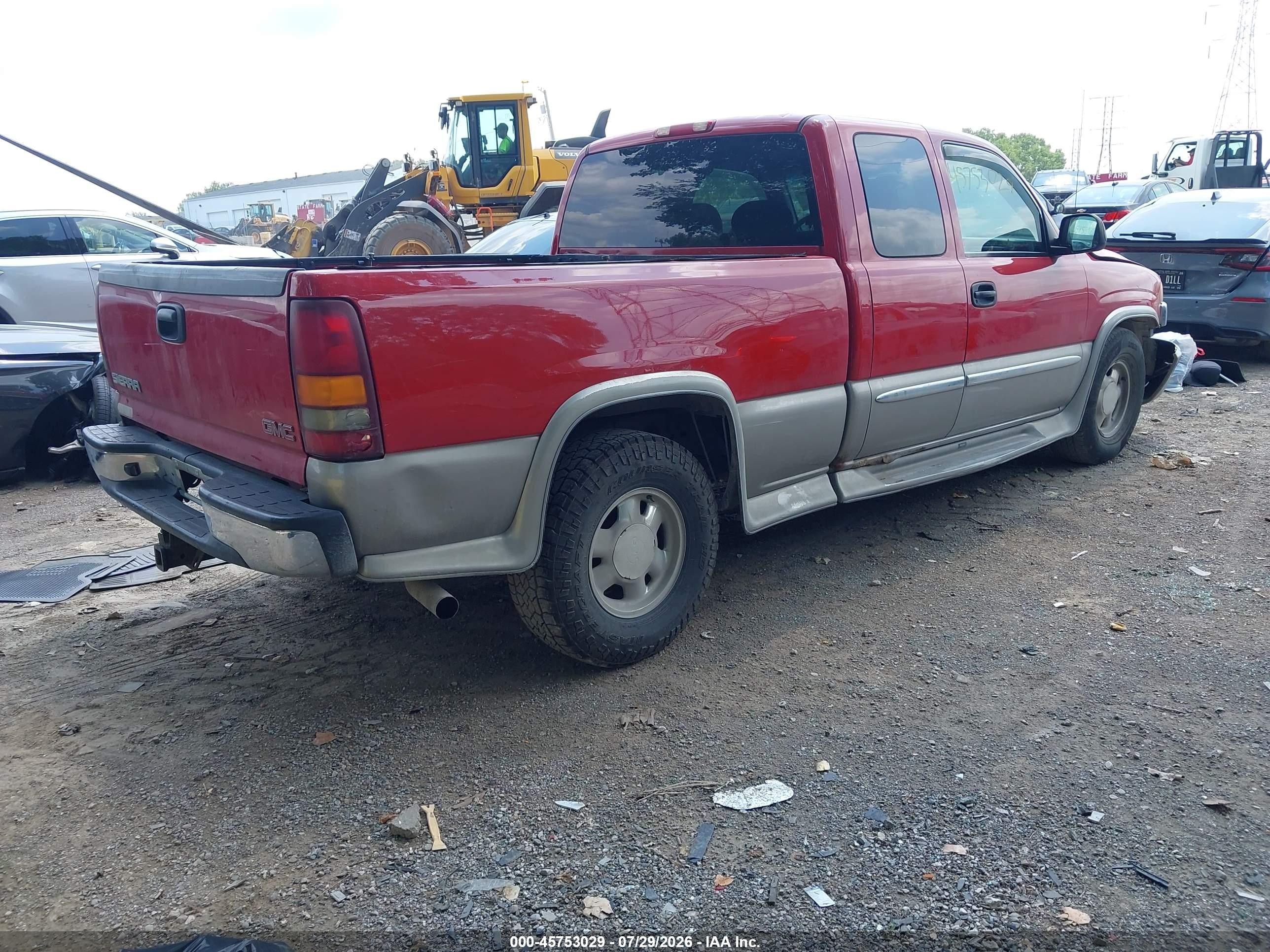 2003 Gmc Sierra 1500 Sle Red vin: 2GTEC19T531179385