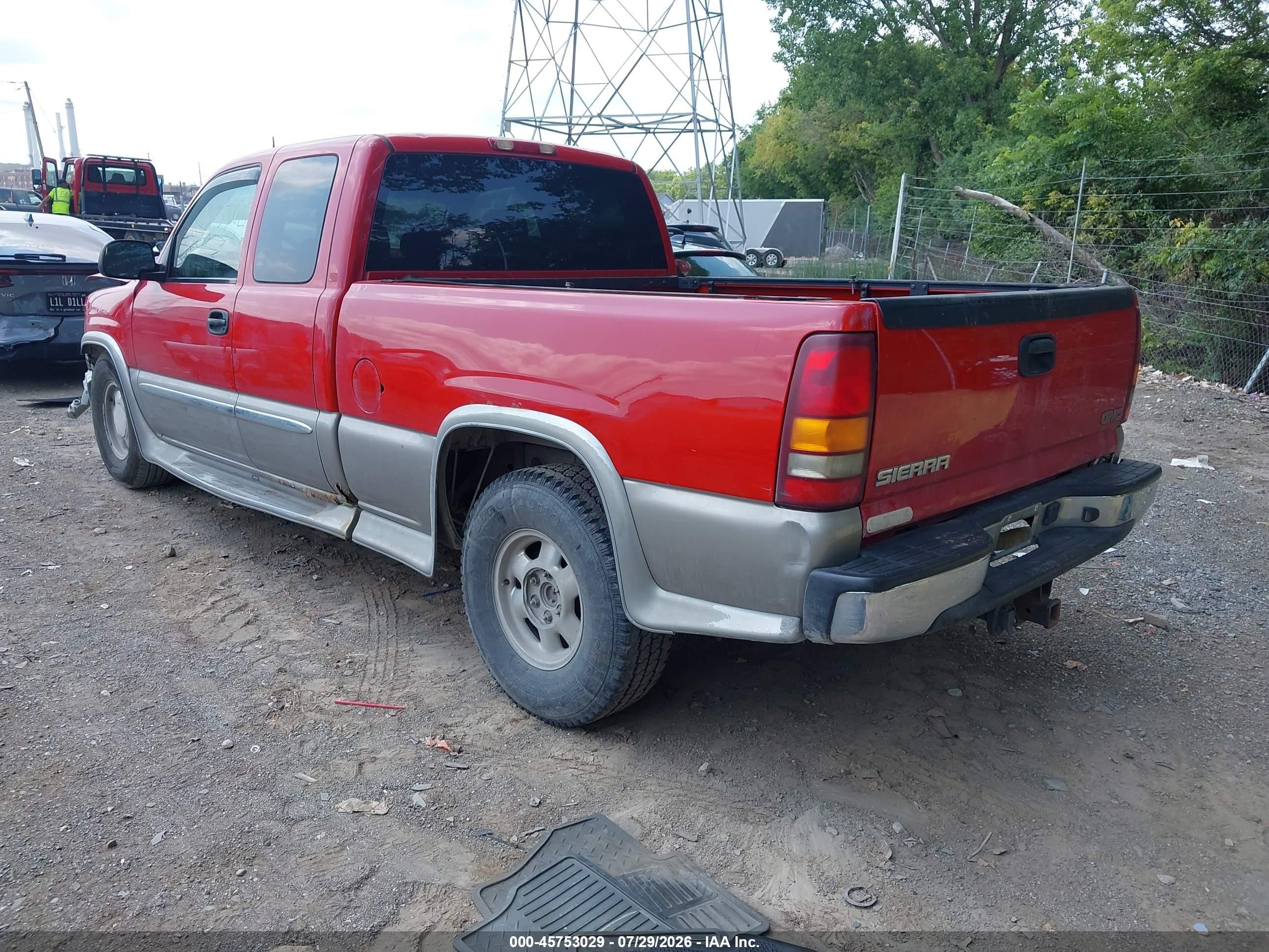 2003 Gmc Sierra 1500 Sle Red vin: 2GTEC19T531179385