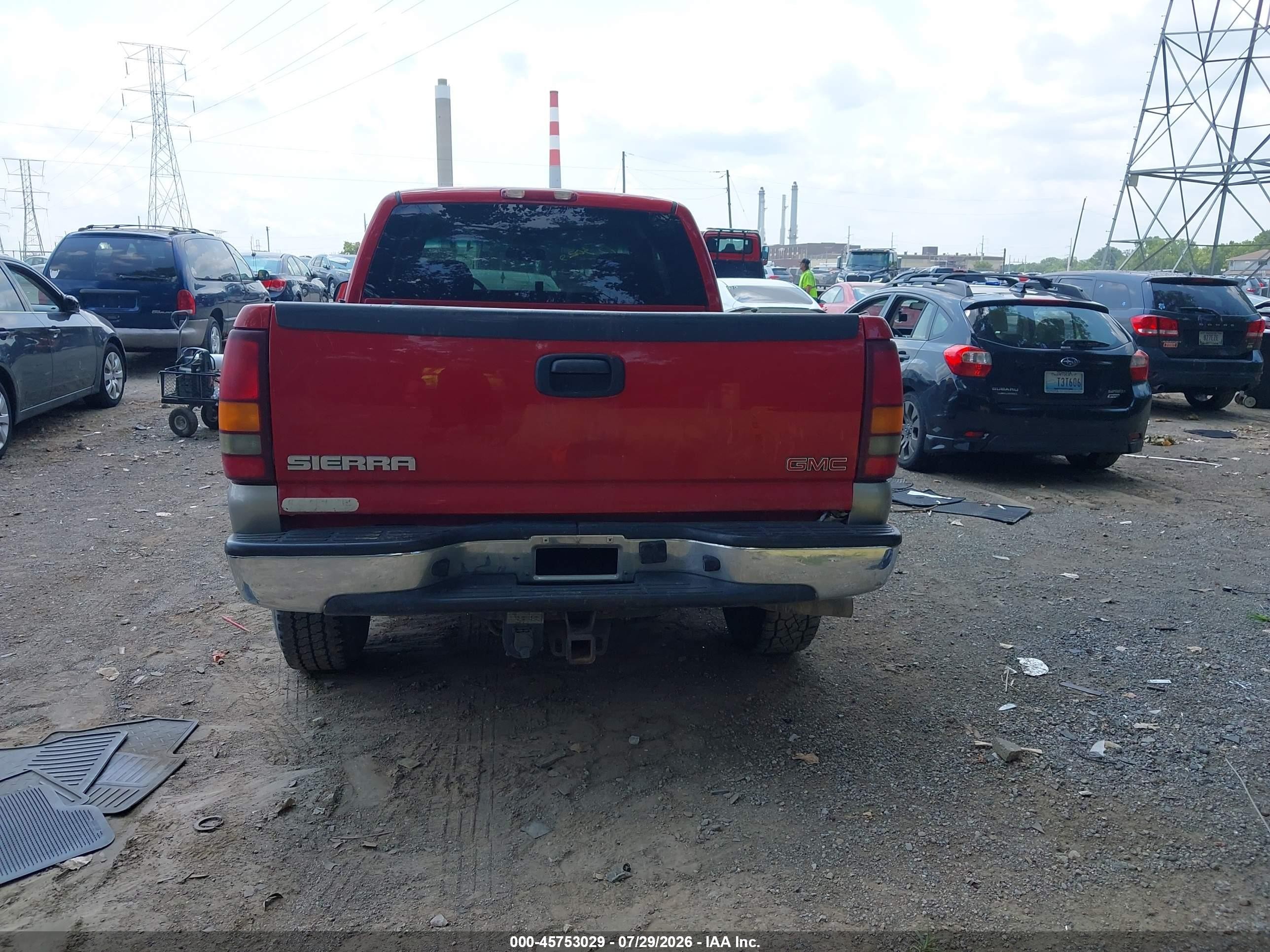 2003 Gmc Sierra 1500 Sle Red vin: 2GTEC19T531179385
