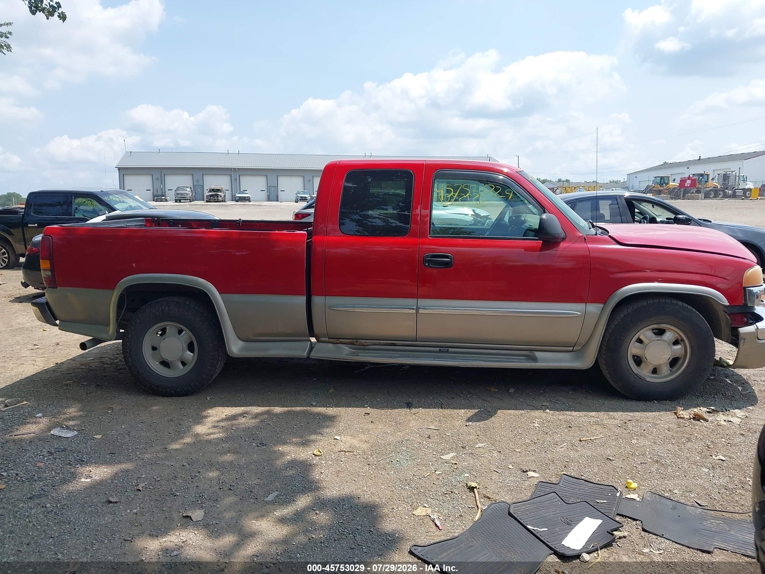 2003 Gmc Sierra 1500 Sle Red vin: 2GTEC19T531179385