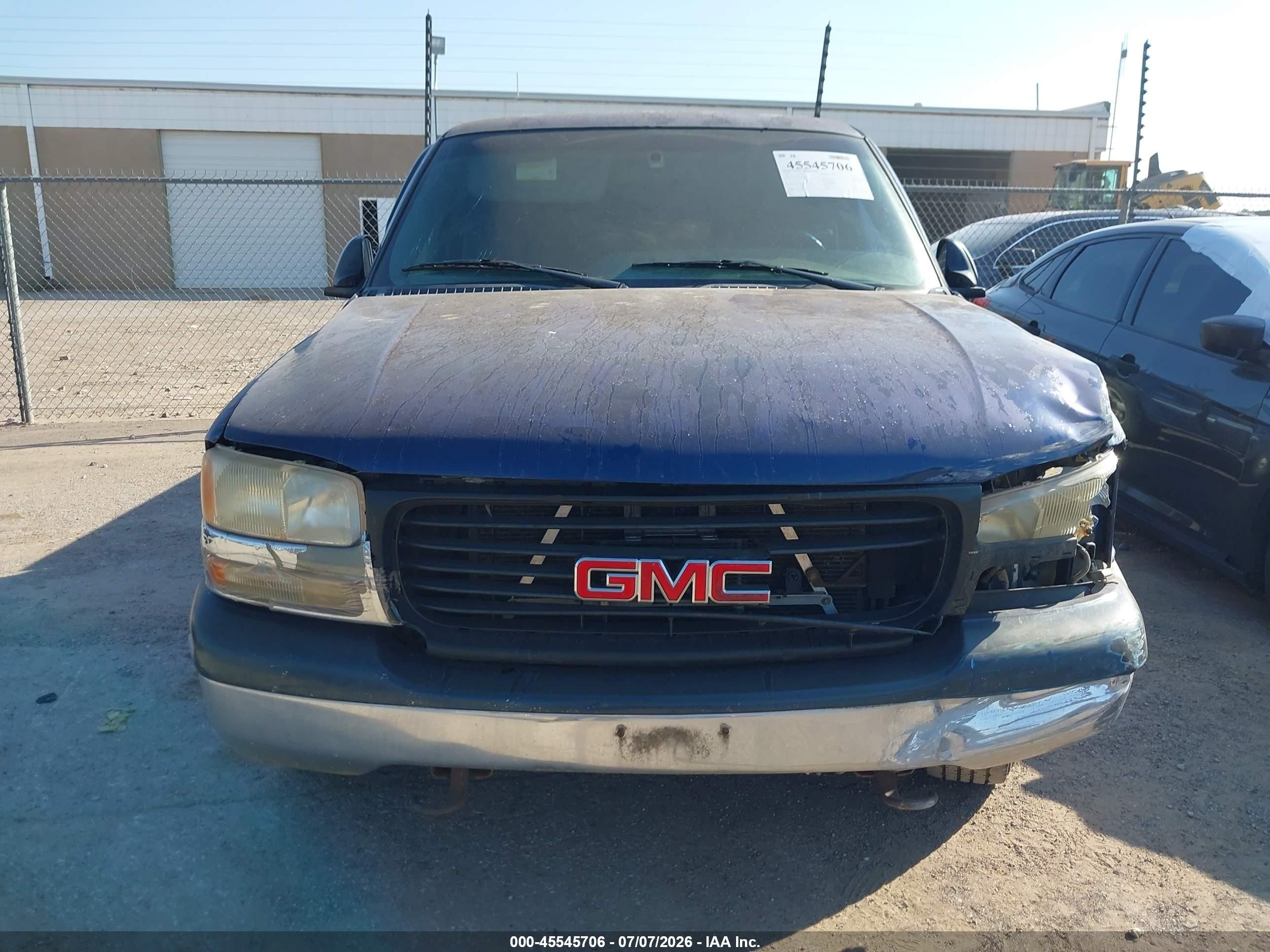 2001 Gmc Sierra 1500 Sle Blue vin: 2GTEC19T611391385
