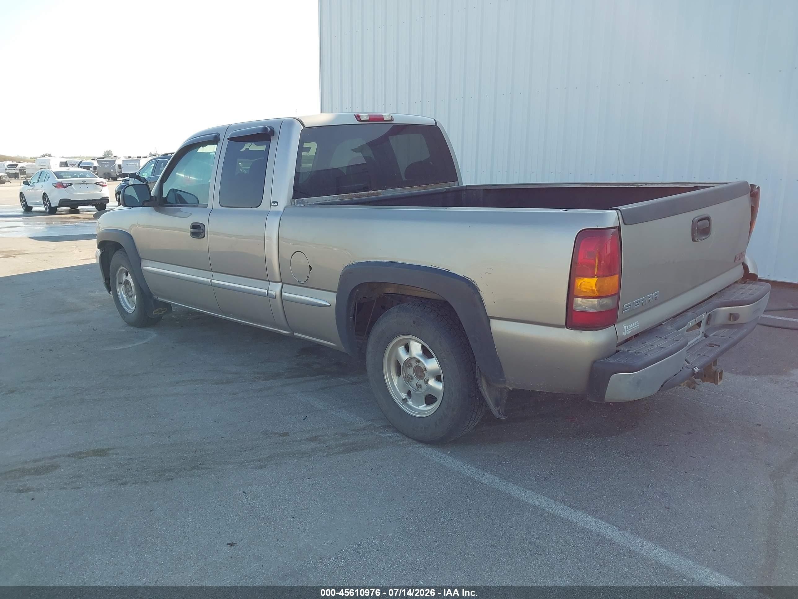 2002 Gmc Sierra 1500 Sle Желто-коричневый vin: 2GTEC19T621361689