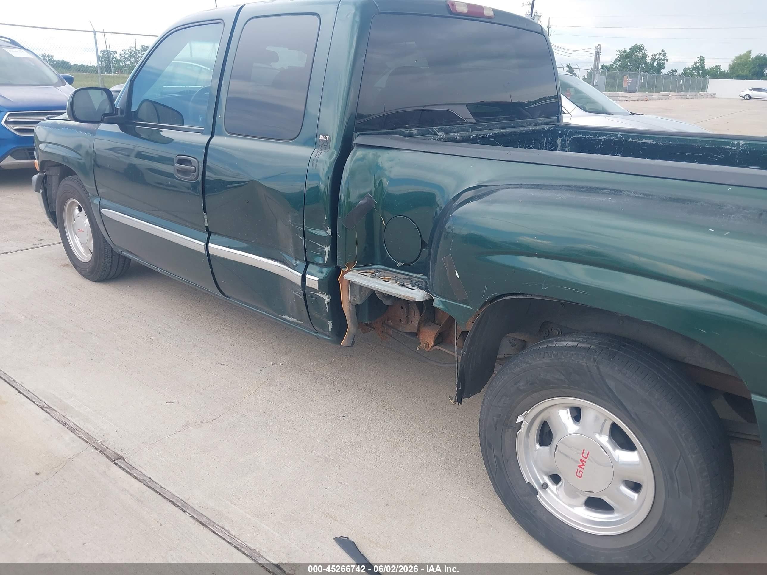 2001 Gmc Sierra 1500 Sle Green vin: 2GTEC19T711216515