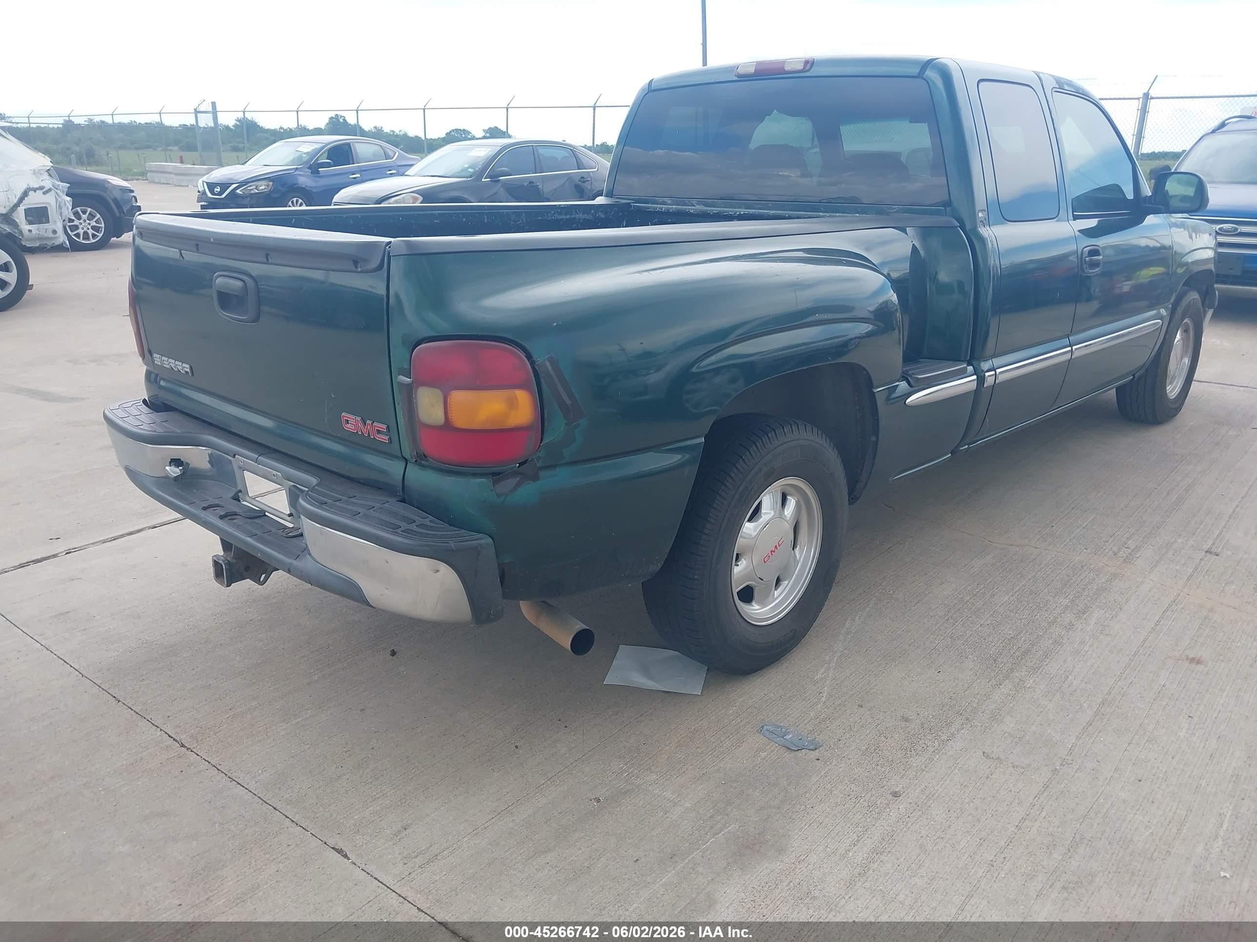 2001 Gmc Sierra 1500 Sle Green vin: 2GTEC19T711216515