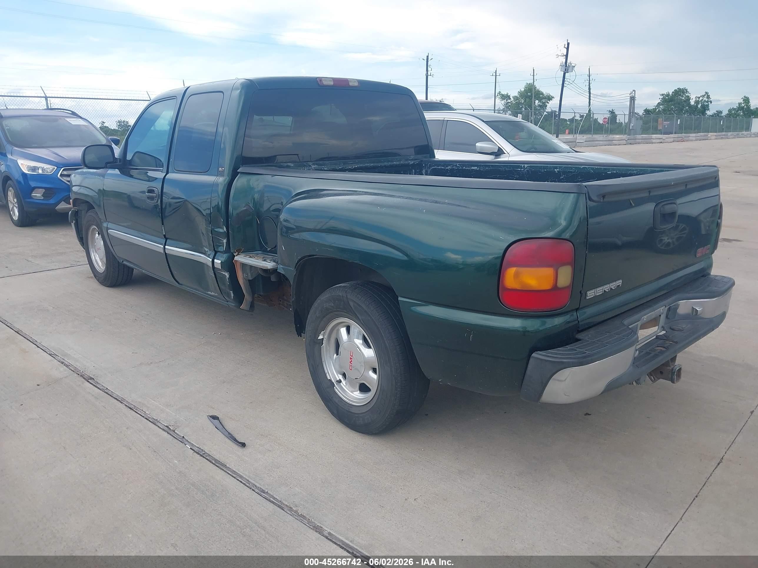 2001 Gmc Sierra 1500 Sle Green vin: 2GTEC19T711216515