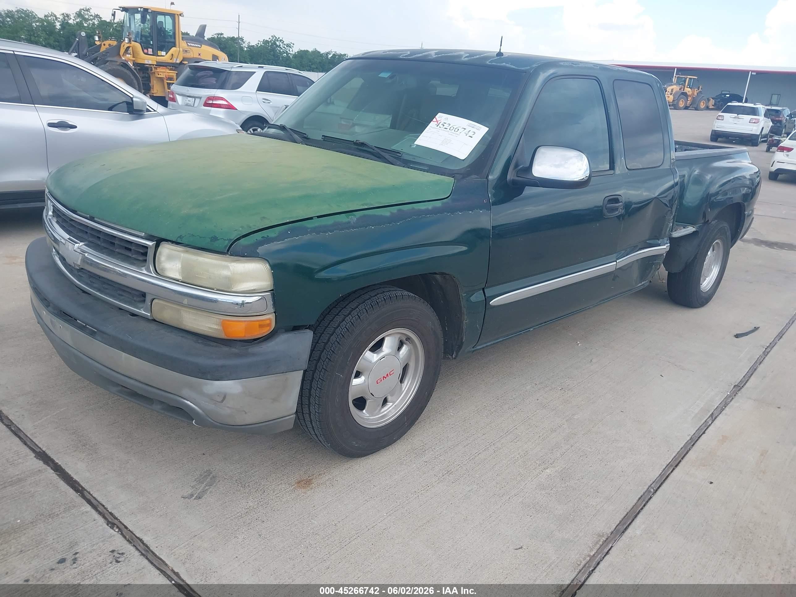 2001 Gmc Sierra 1500 Sle Green vin: 2GTEC19T711216515