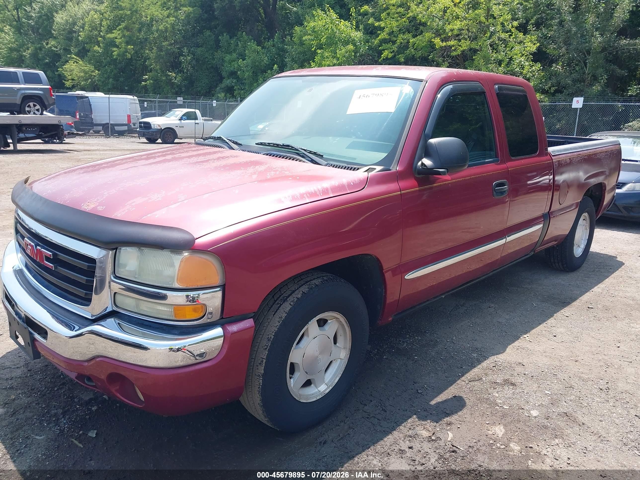 2004 Gmc Sierra 1500 Sle Maroon vin: 2GTEC19T741266934