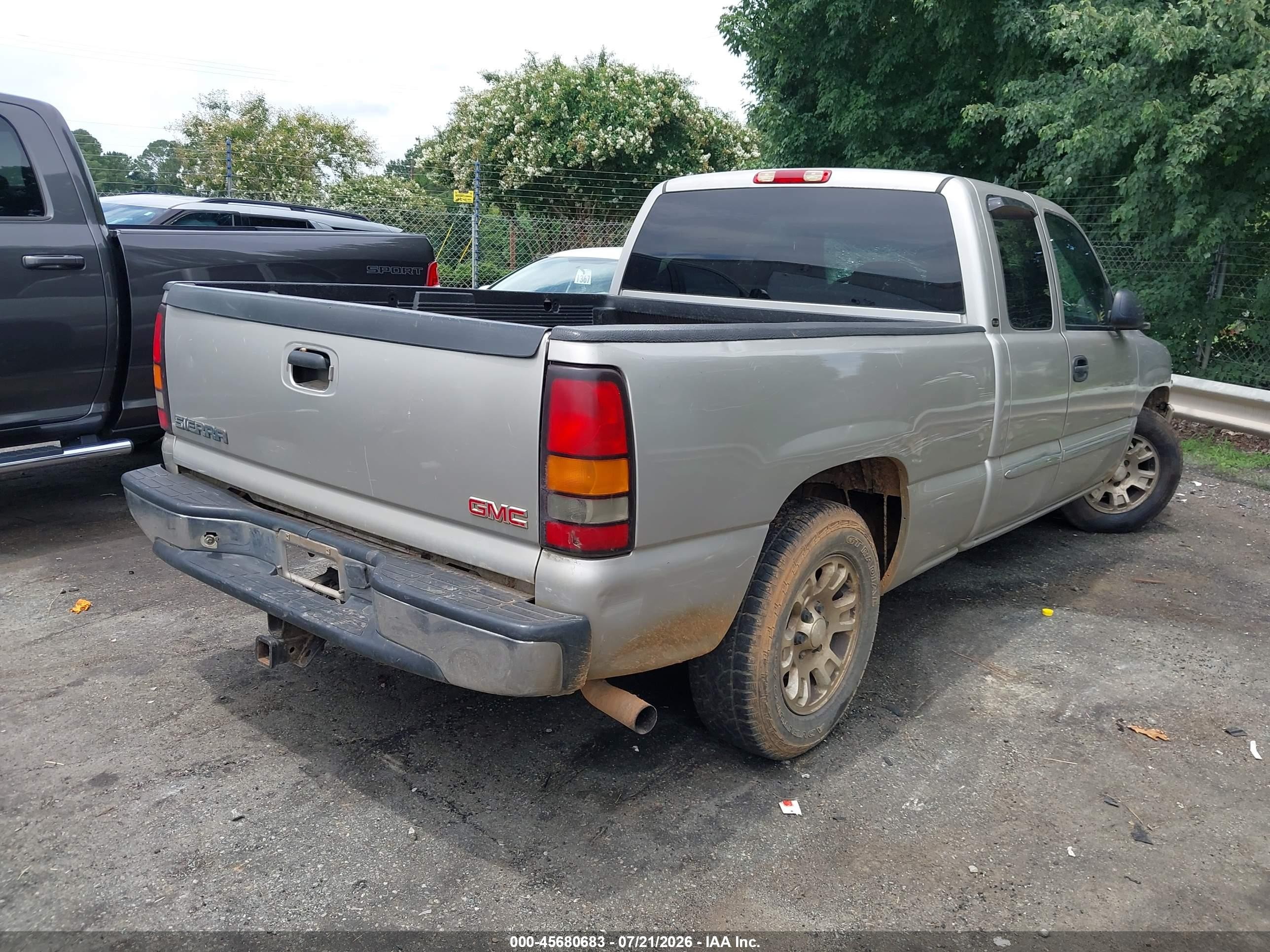 2005 Gmc Sierra 1500 Sle Gray vin: 2GTEC19T751282777
