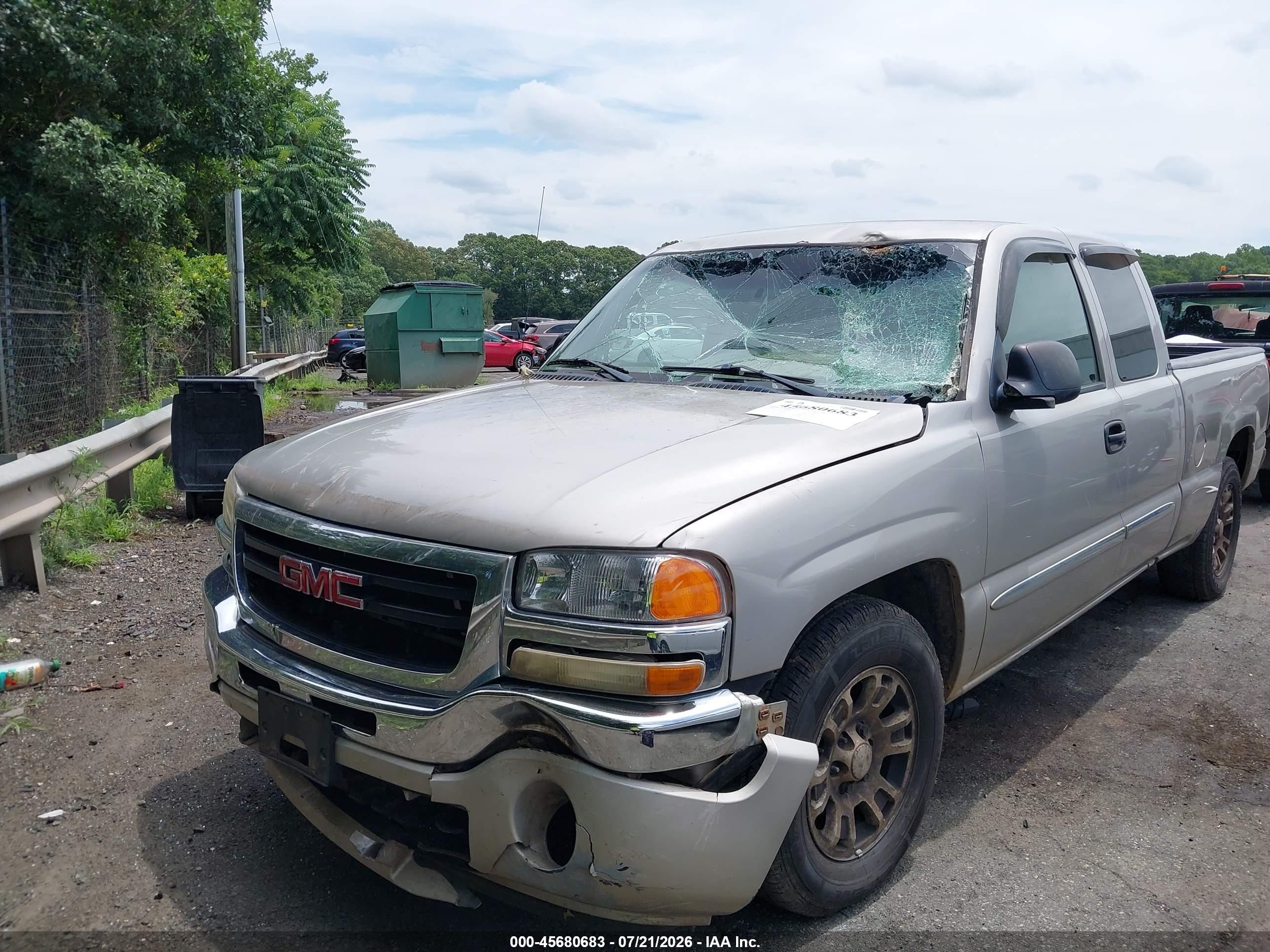 2005 Gmc Sierra 1500 Sle Gray vin: 2GTEC19T751282777