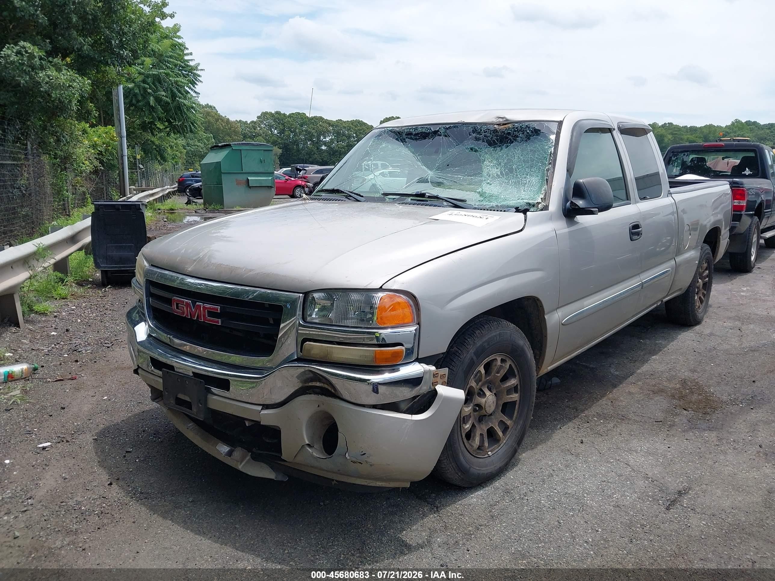 2005 Gmc Sierra 1500 Sle Gray vin: 2GTEC19T751282777