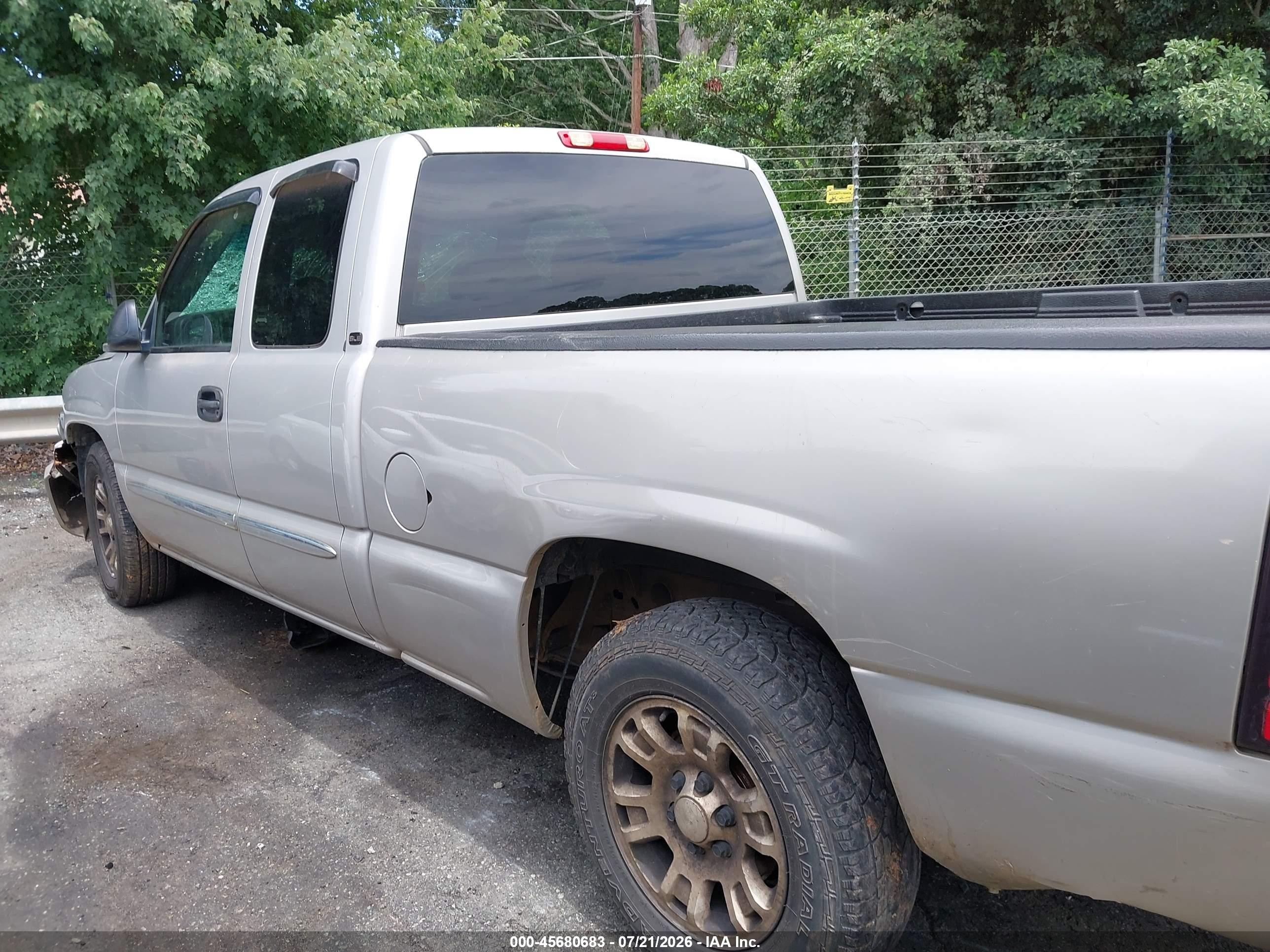 2005 Gmc Sierra 1500 Sle Gray vin: 2GTEC19T751282777