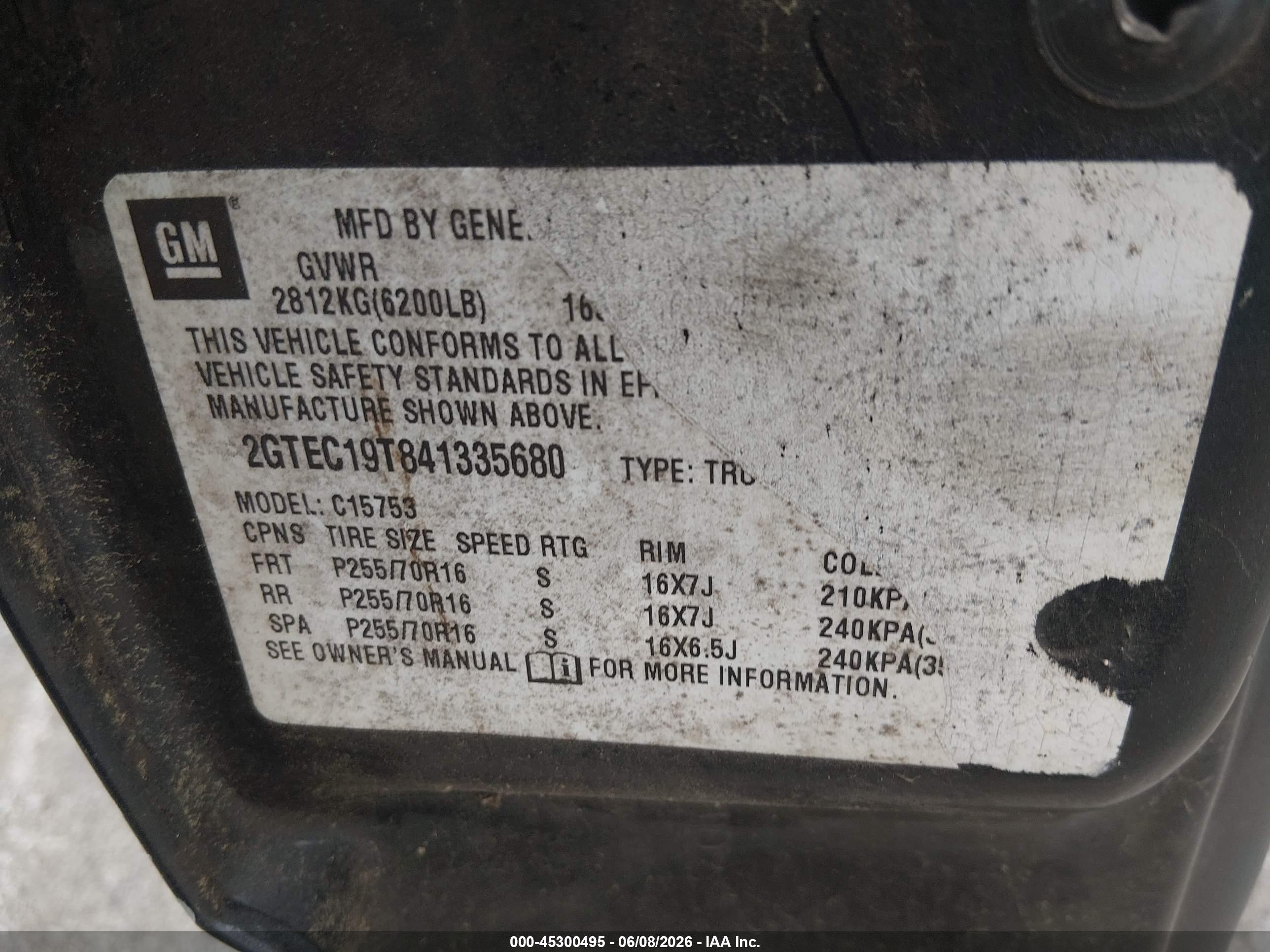 2004 Gmc Sierra 1500 Sle Green vin: 2GTEC19T841335680