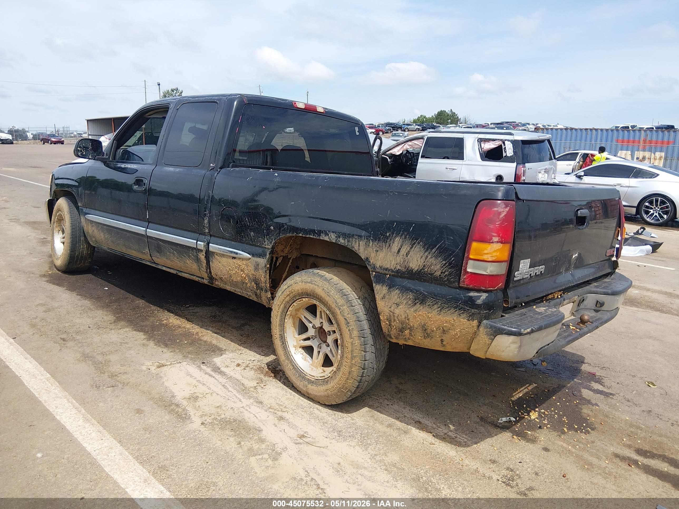 2002 Gmc Sierra 1500 Sl Black vin: 2GTEC19TX21213898