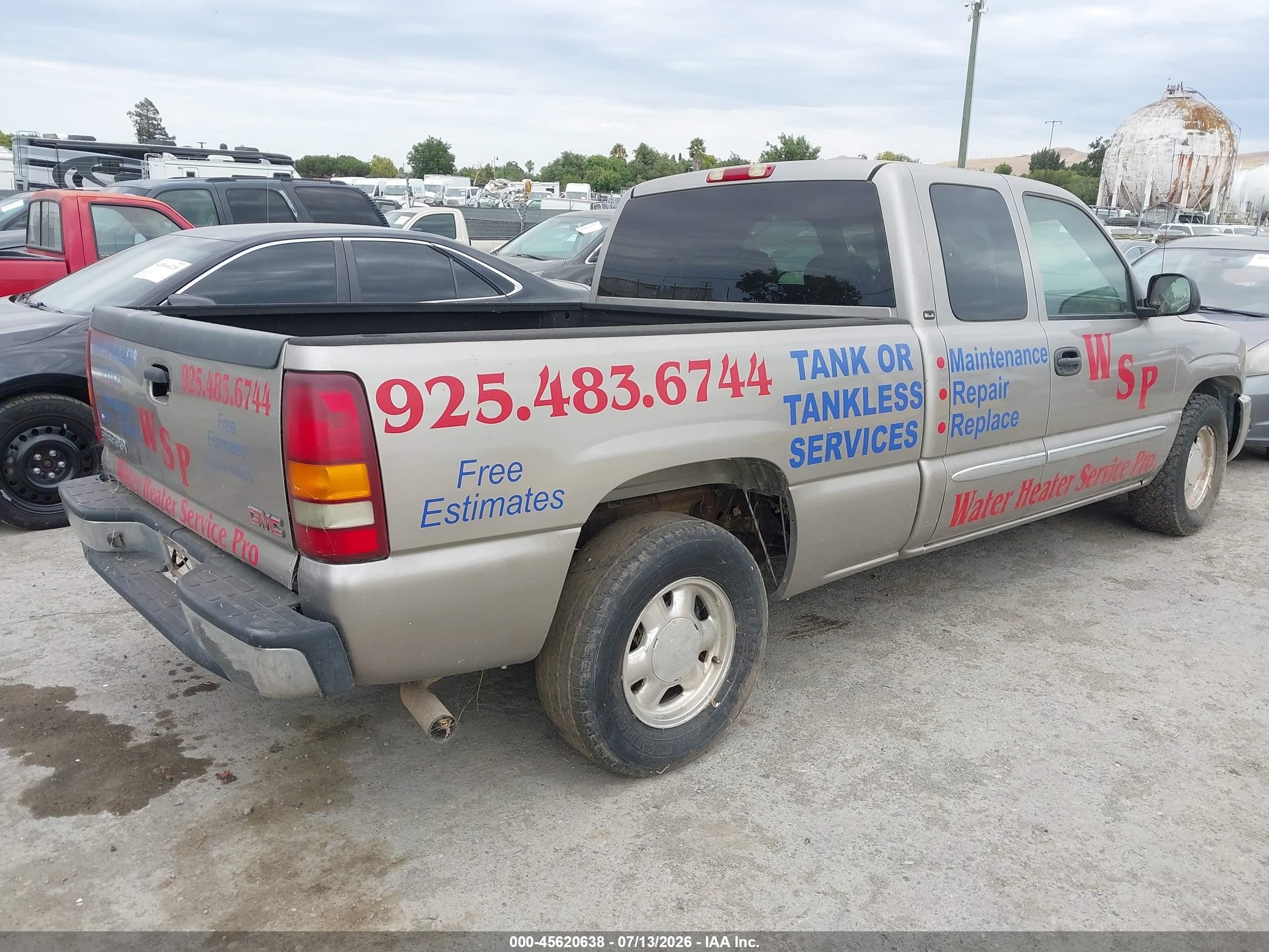 2003 Gmc Sierra 1500 Sle Gray vin: 2GTEC19V031163046
