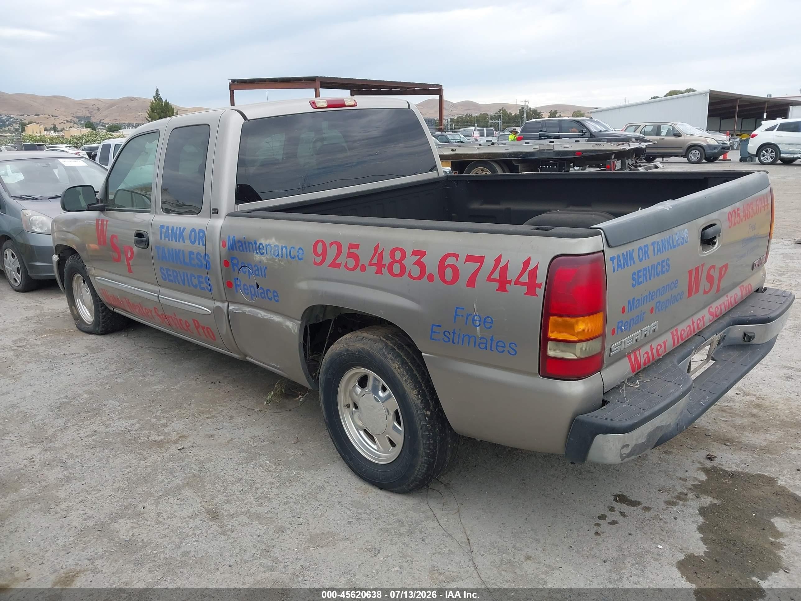 2003 Gmc Sierra 1500 Sle Gray vin: 2GTEC19V031163046