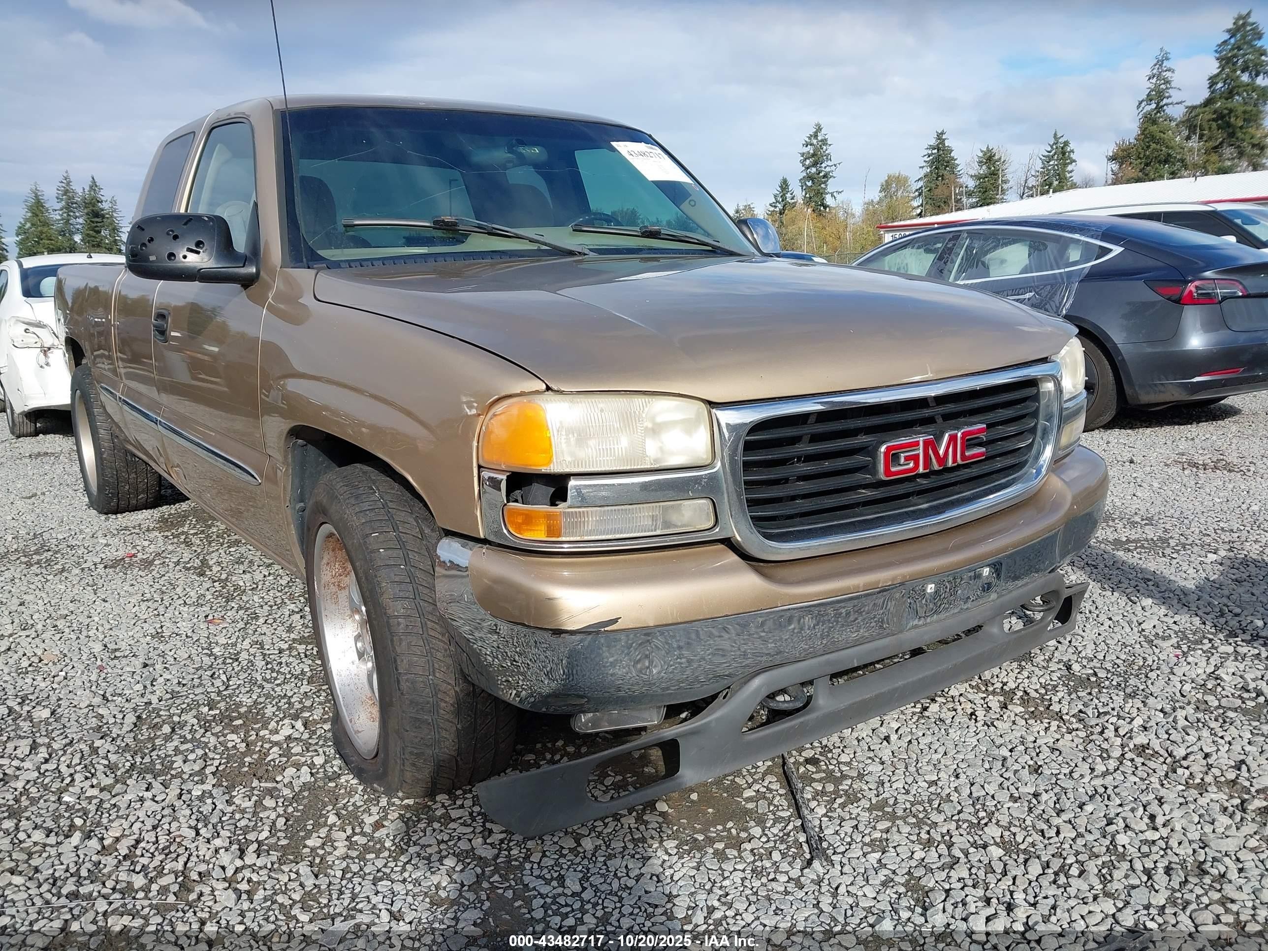 2001 Gmc Sierra 1500 Sle Brown vin: 2GTEC19V111153980
