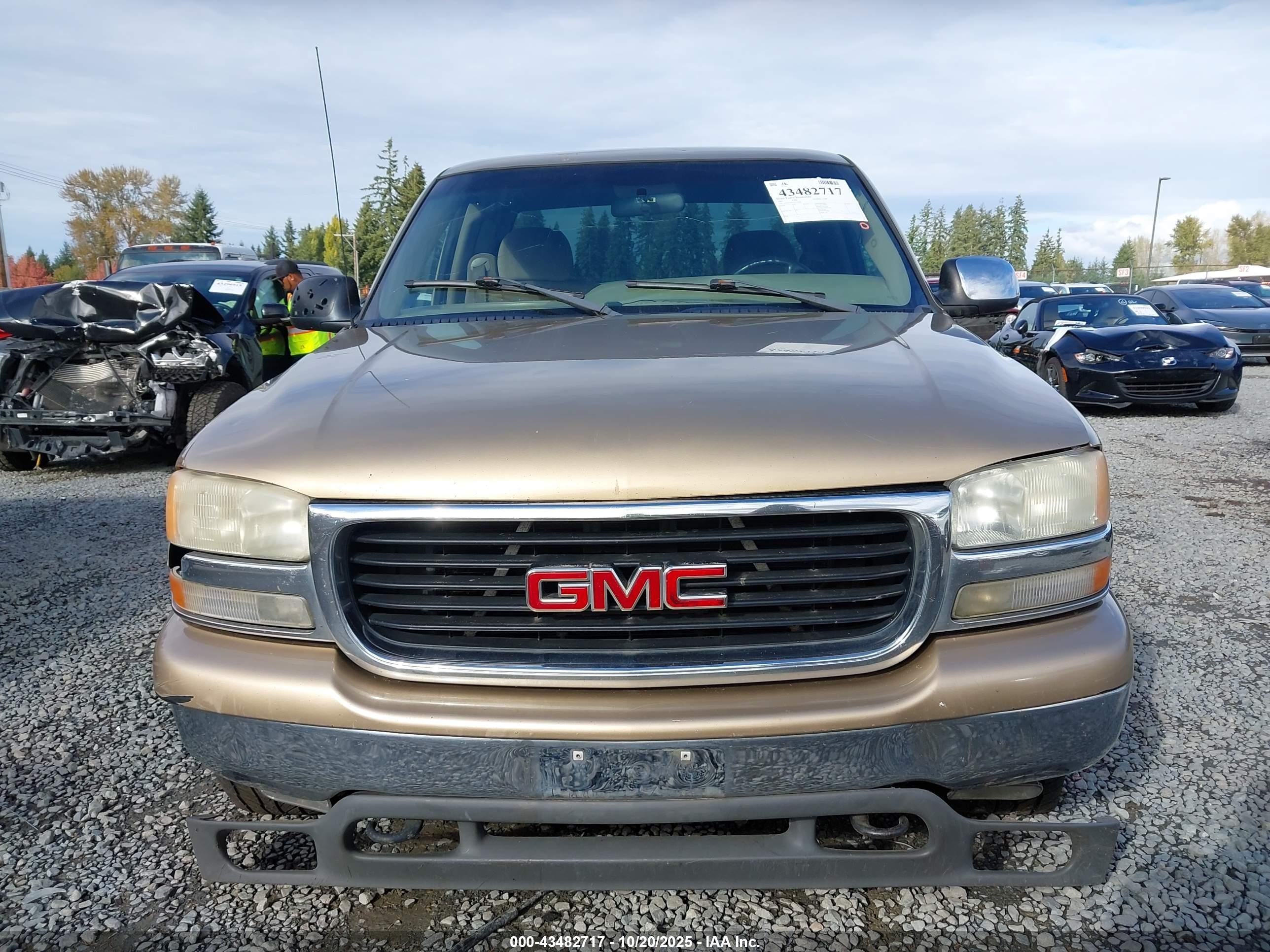 2001 Gmc Sierra 1500 Sle Brown vin: 2GTEC19V111153980