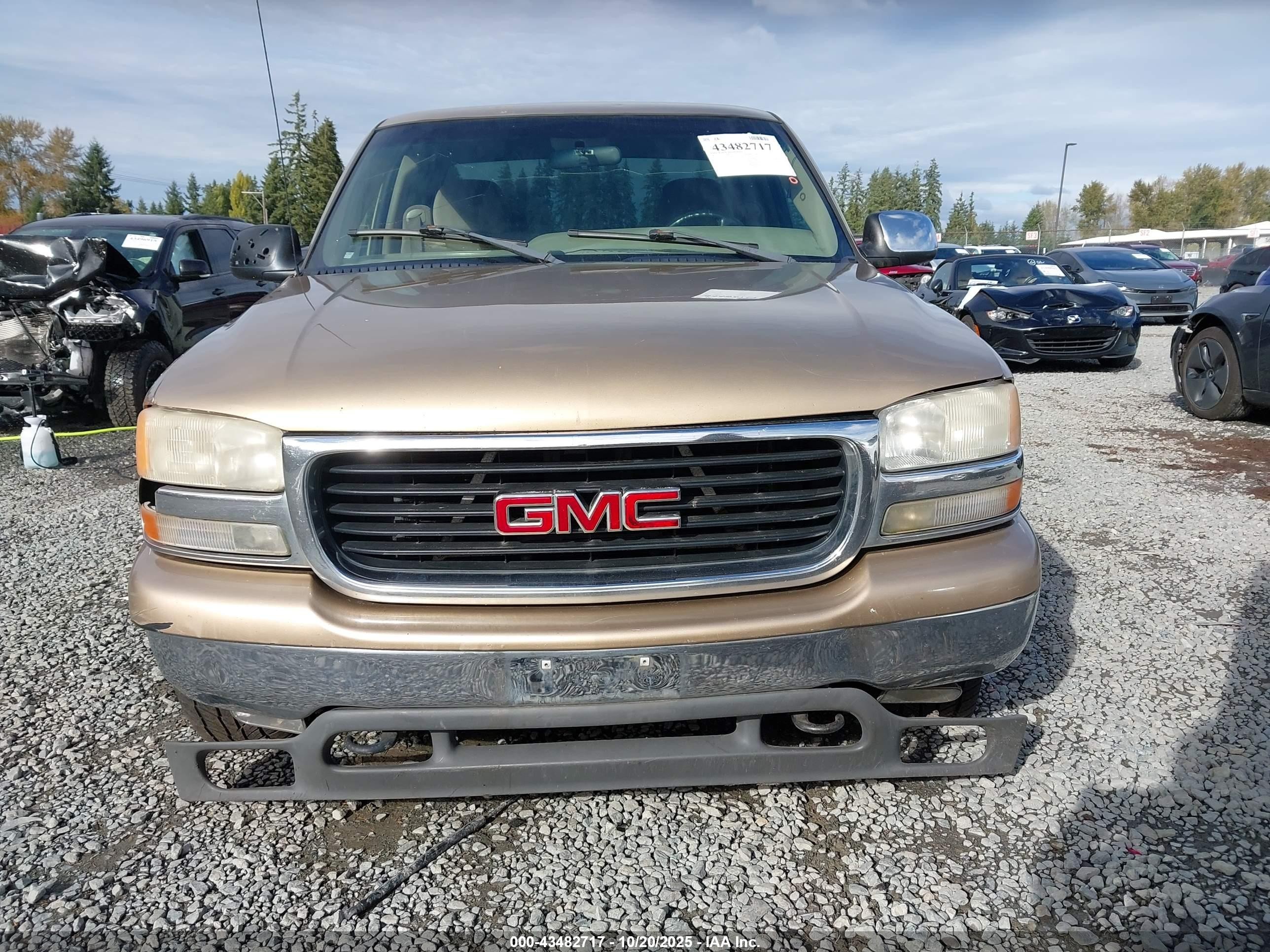 2001 Gmc Sierra 1500 Sle Brown vin: 2GTEC19V111153980