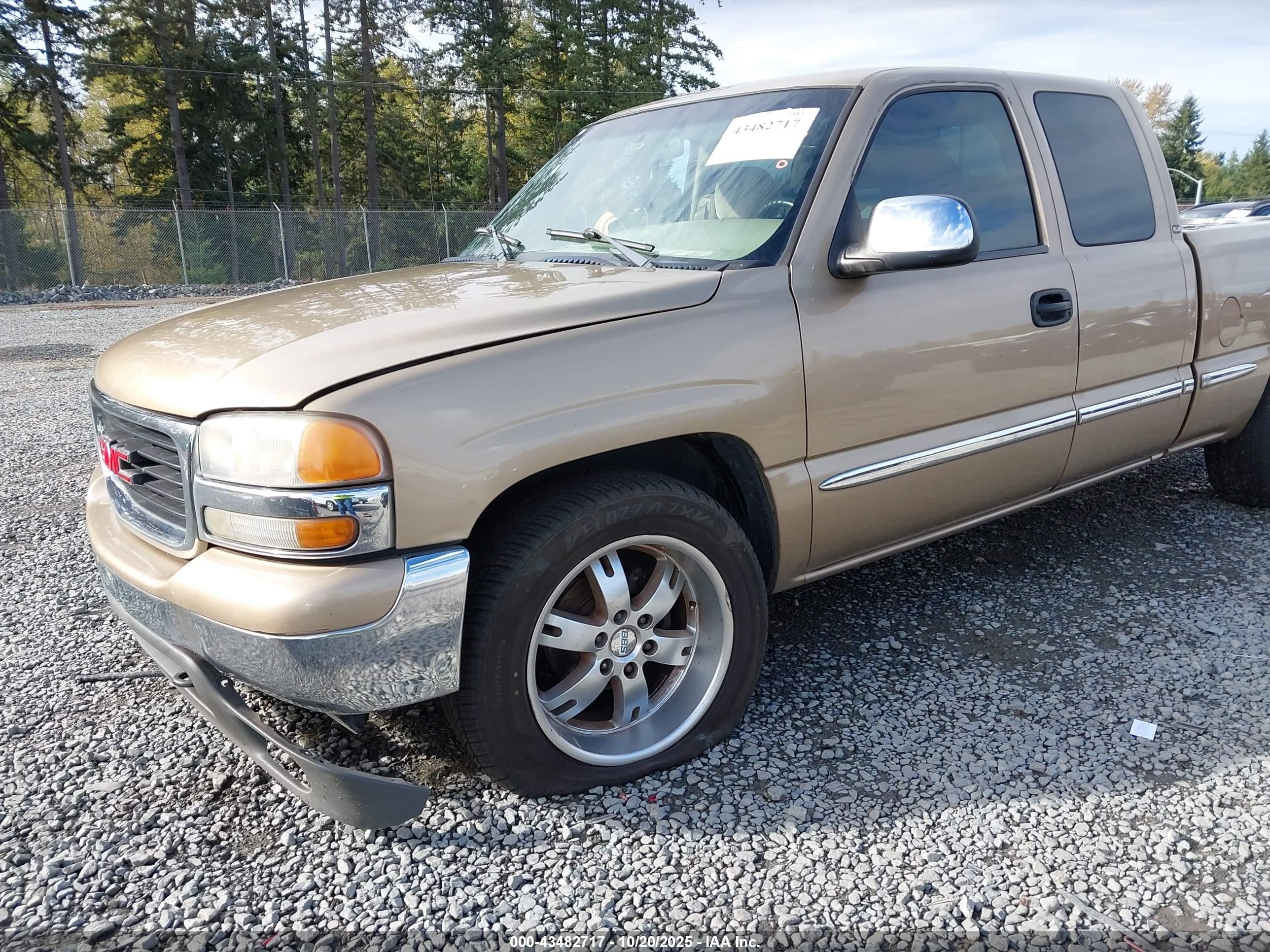 2001 Gmc Sierra 1500 Sle Brown vin: 2GTEC19V111153980