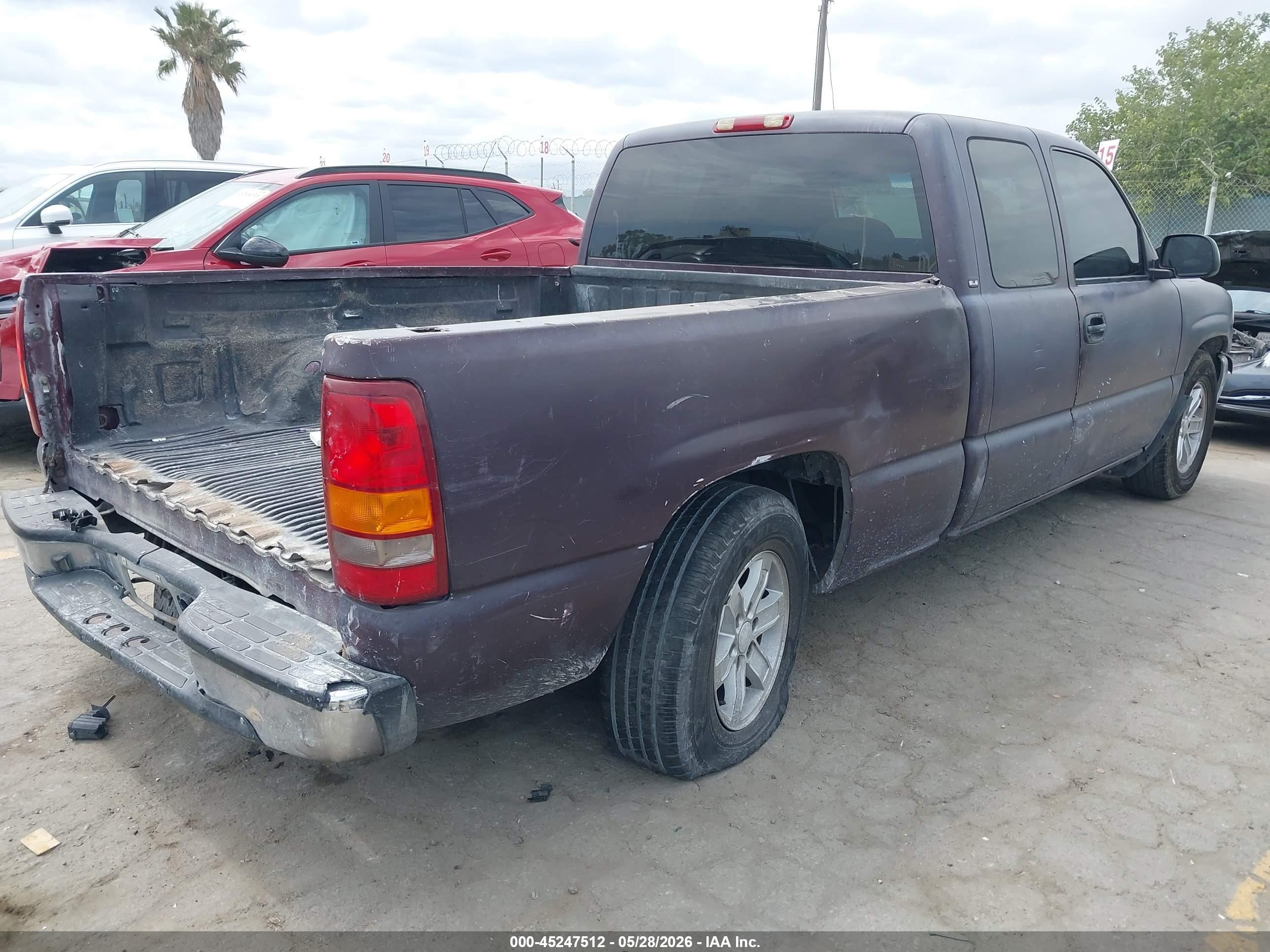 2002 Gmc Sierra 1500 Sle Purple vin: 2GTEC19V121206386
