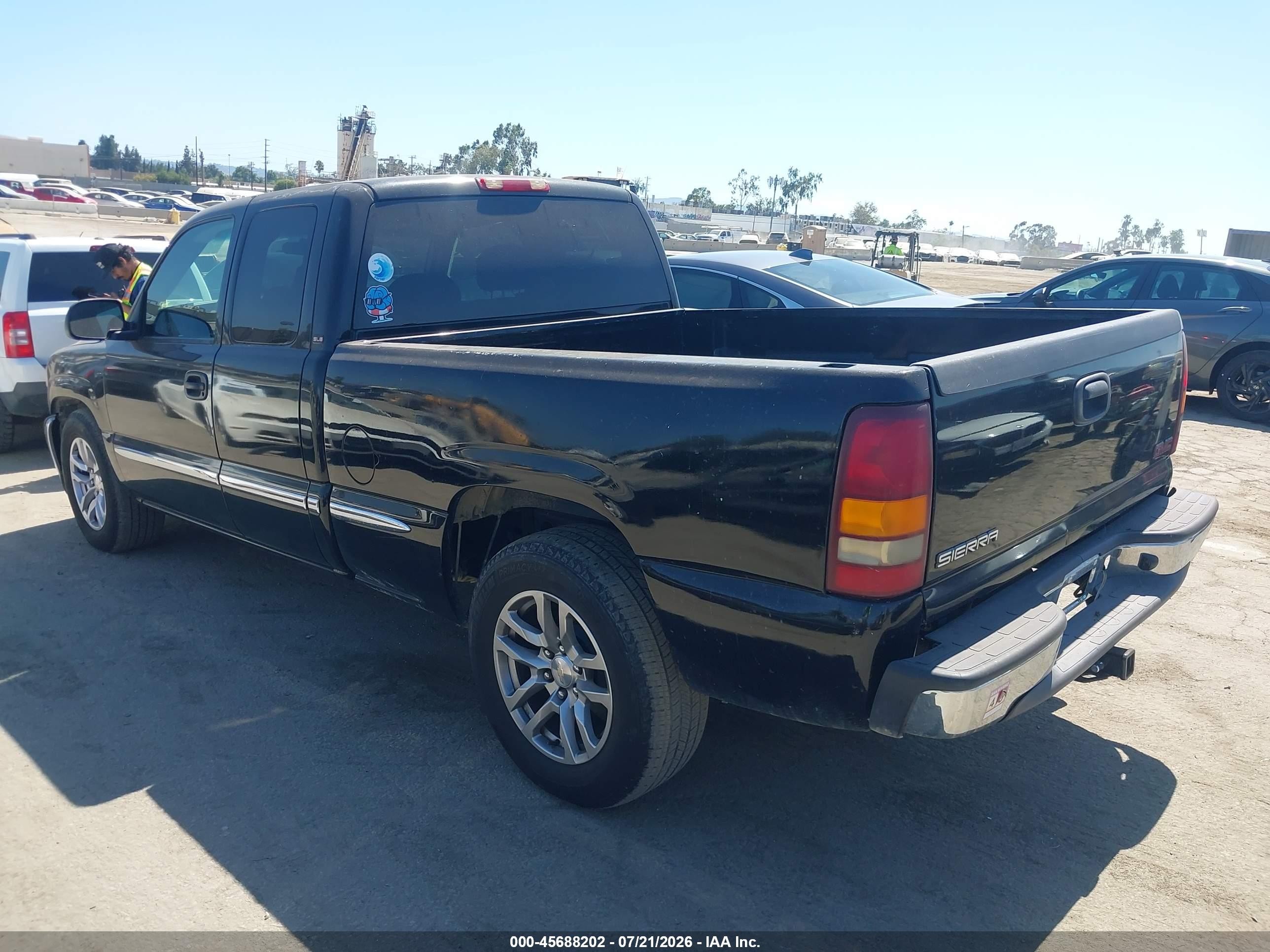 2001 Gmc Sierra 1500 Sle Black vin: 2GTEC19V211393703