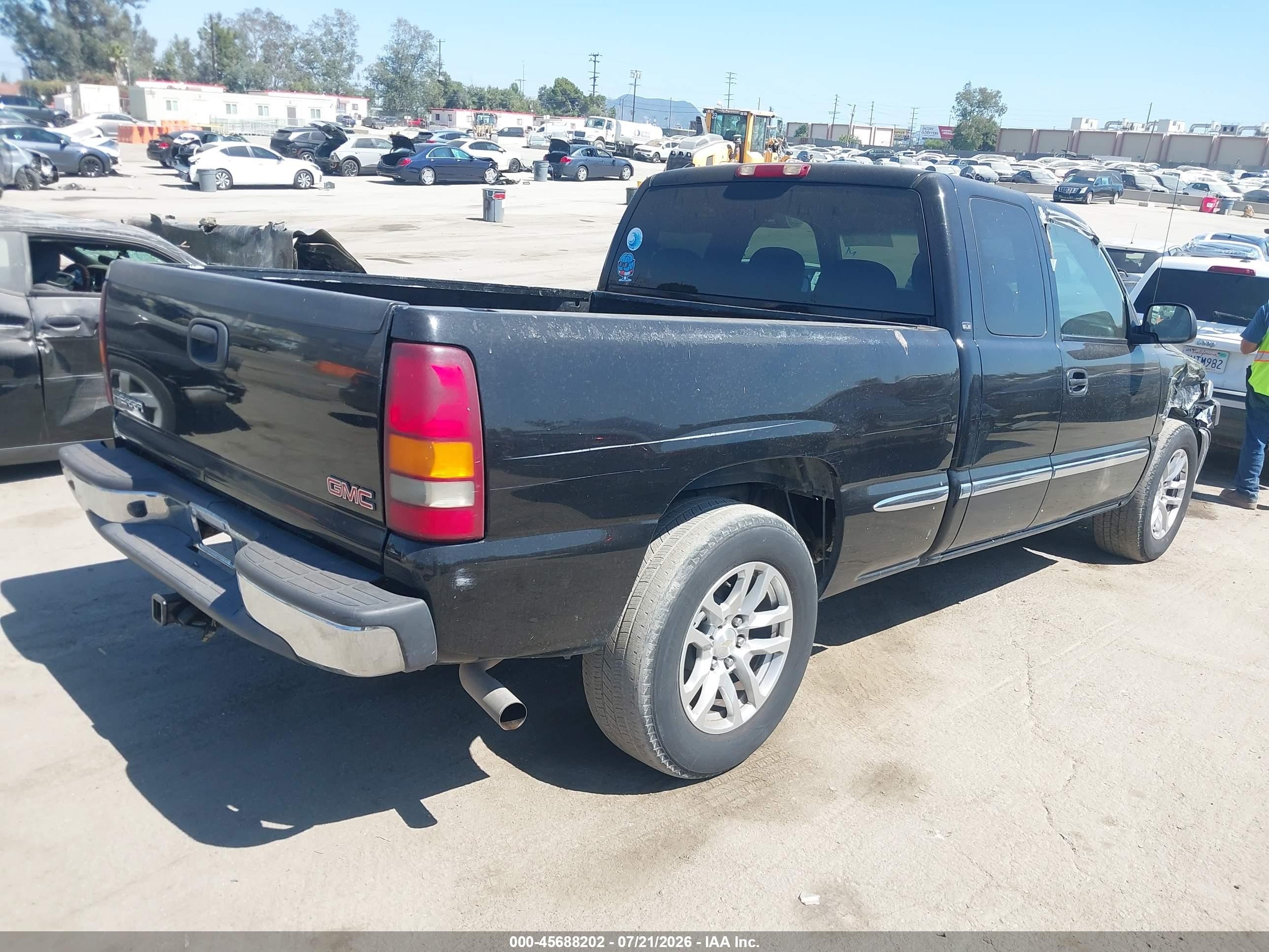 2001 Gmc Sierra 1500 Sle Black vin: 2GTEC19V211393703