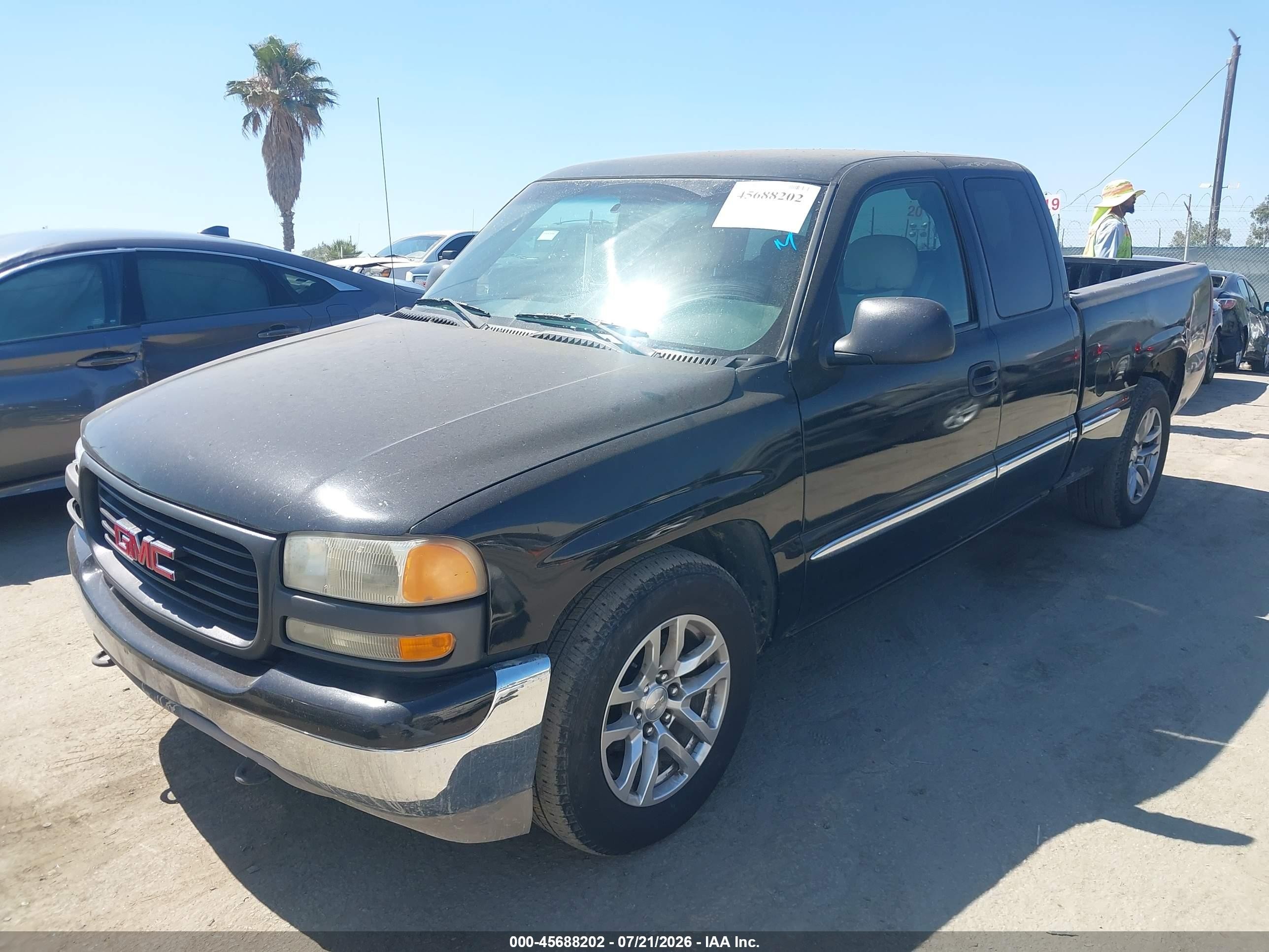 2001 Gmc Sierra 1500 Sle Black vin: 2GTEC19V211393703