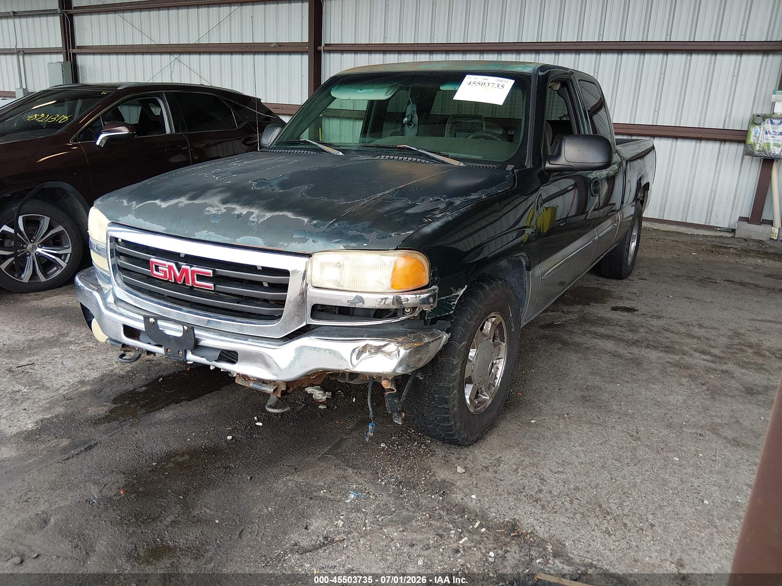 2003 Gmc Sierra 1500 Sle Green vin: 2GTEC19V231216460