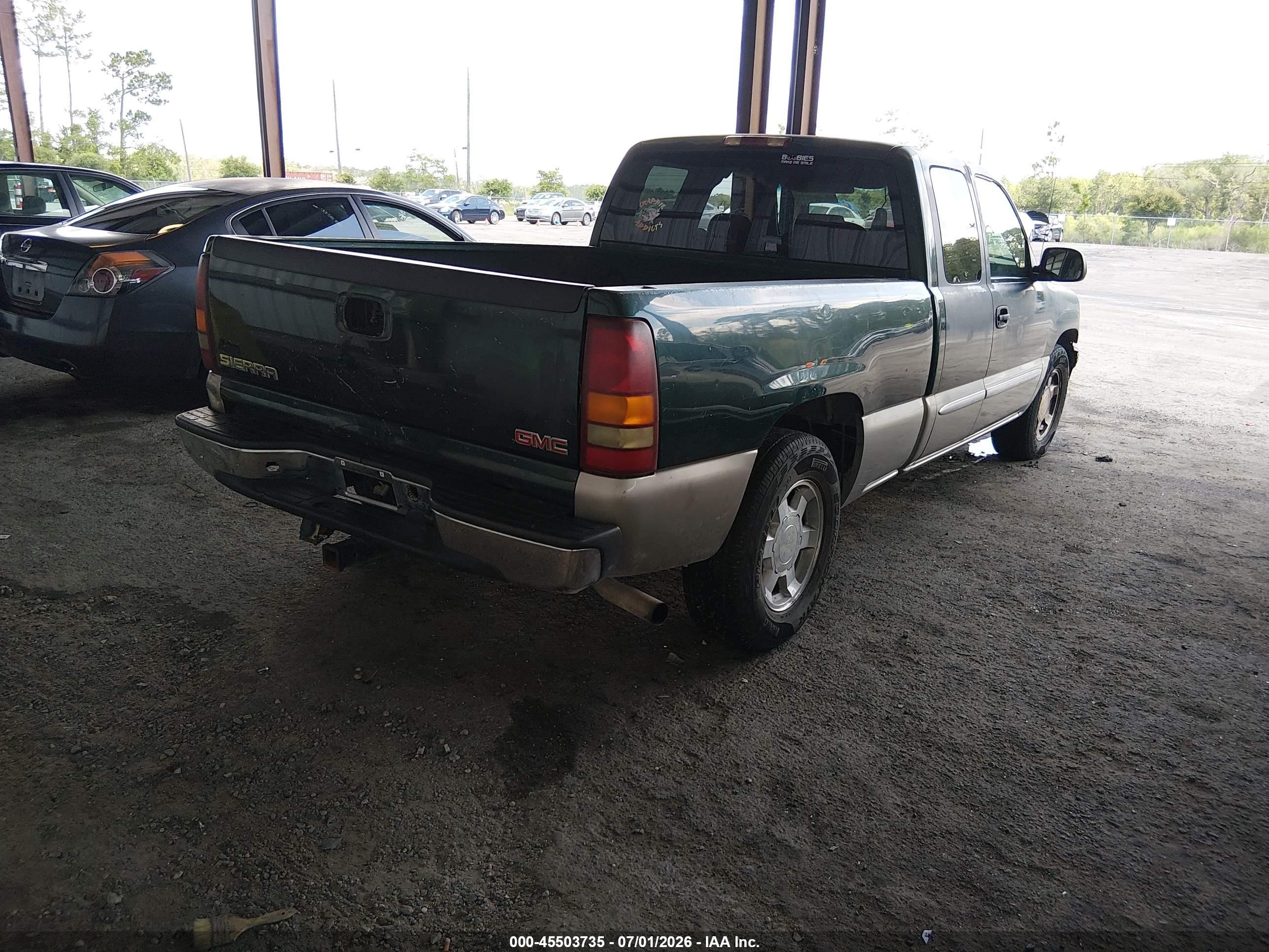 2003 Gmc Sierra 1500 Sle Green vin: 2GTEC19V231216460