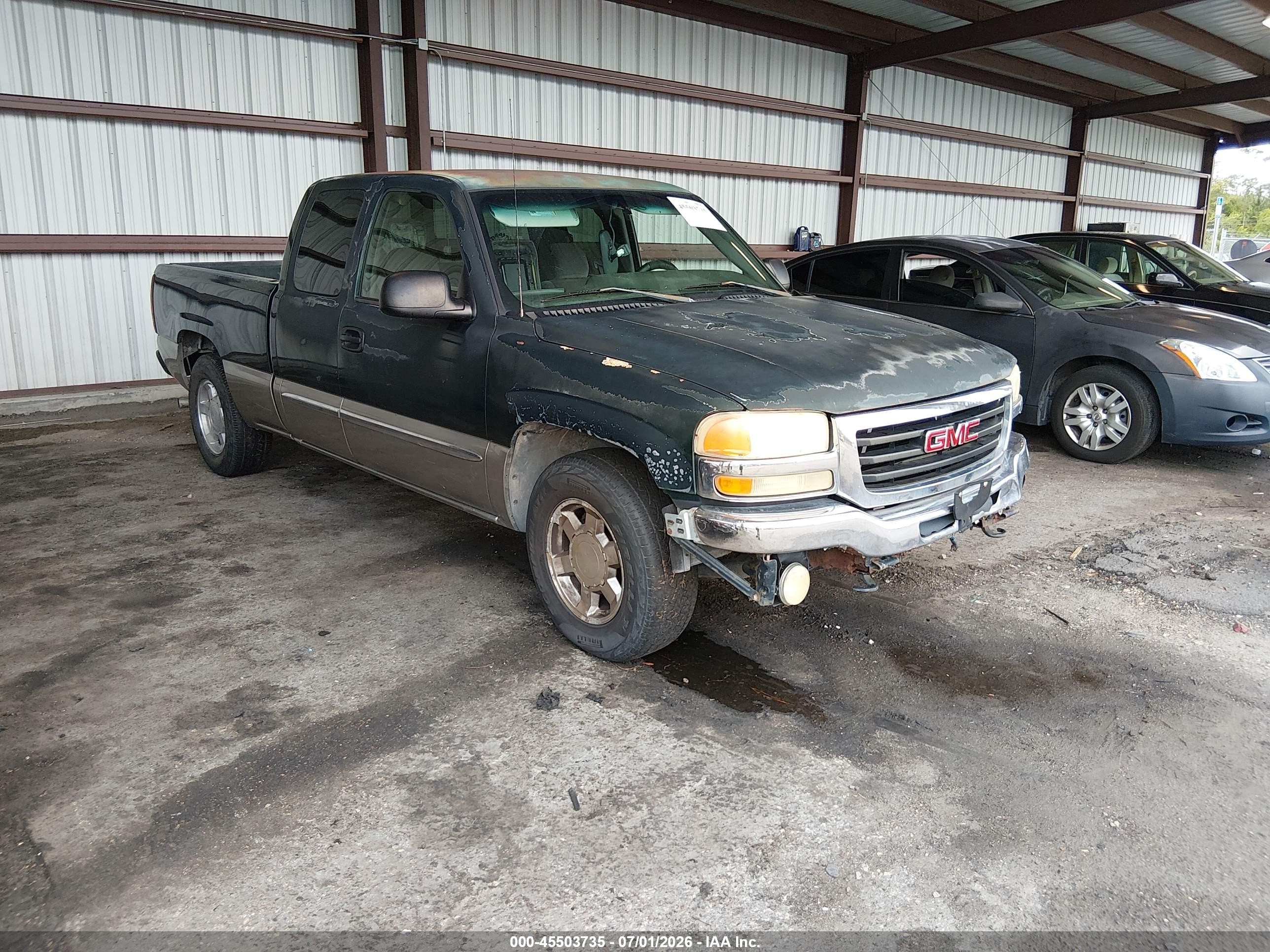 2003 Gmc Sierra 1500 Sle Green vin: 2GTEC19V231216460