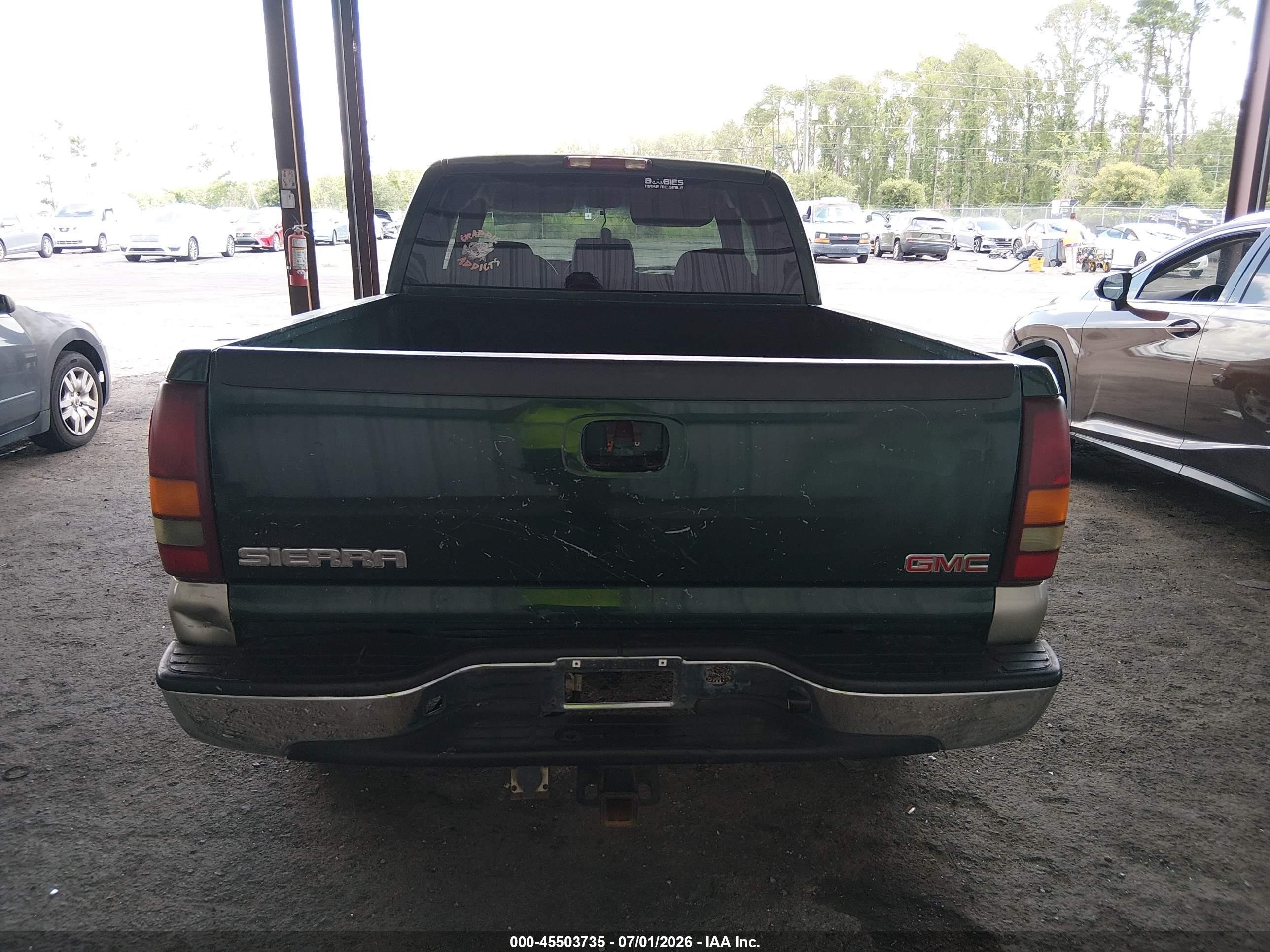 2003 Gmc Sierra 1500 Sle Green vin: 2GTEC19V231216460