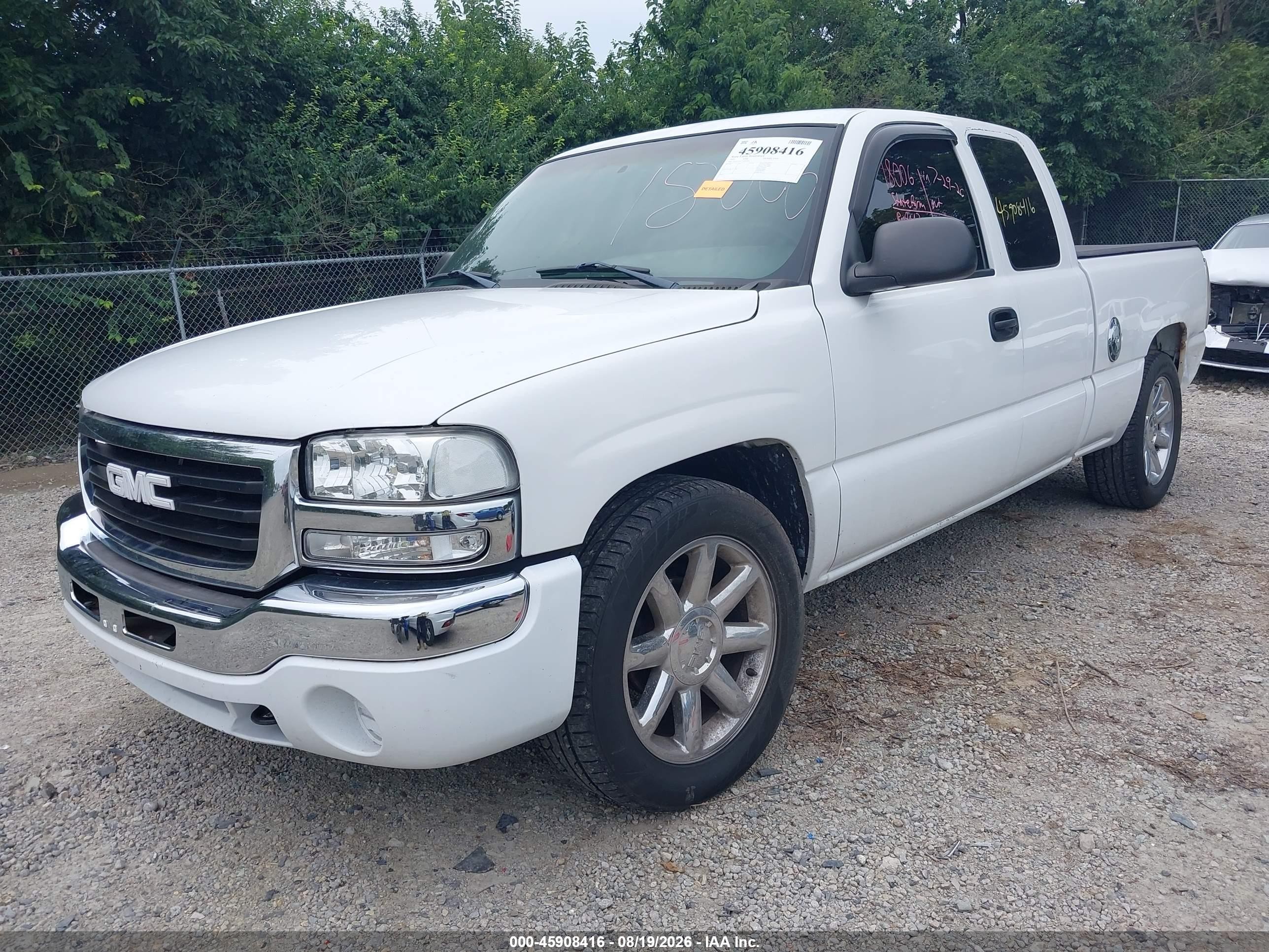 2003 Gmc Sierra 1500 White vin: 2GTEC19V231402838