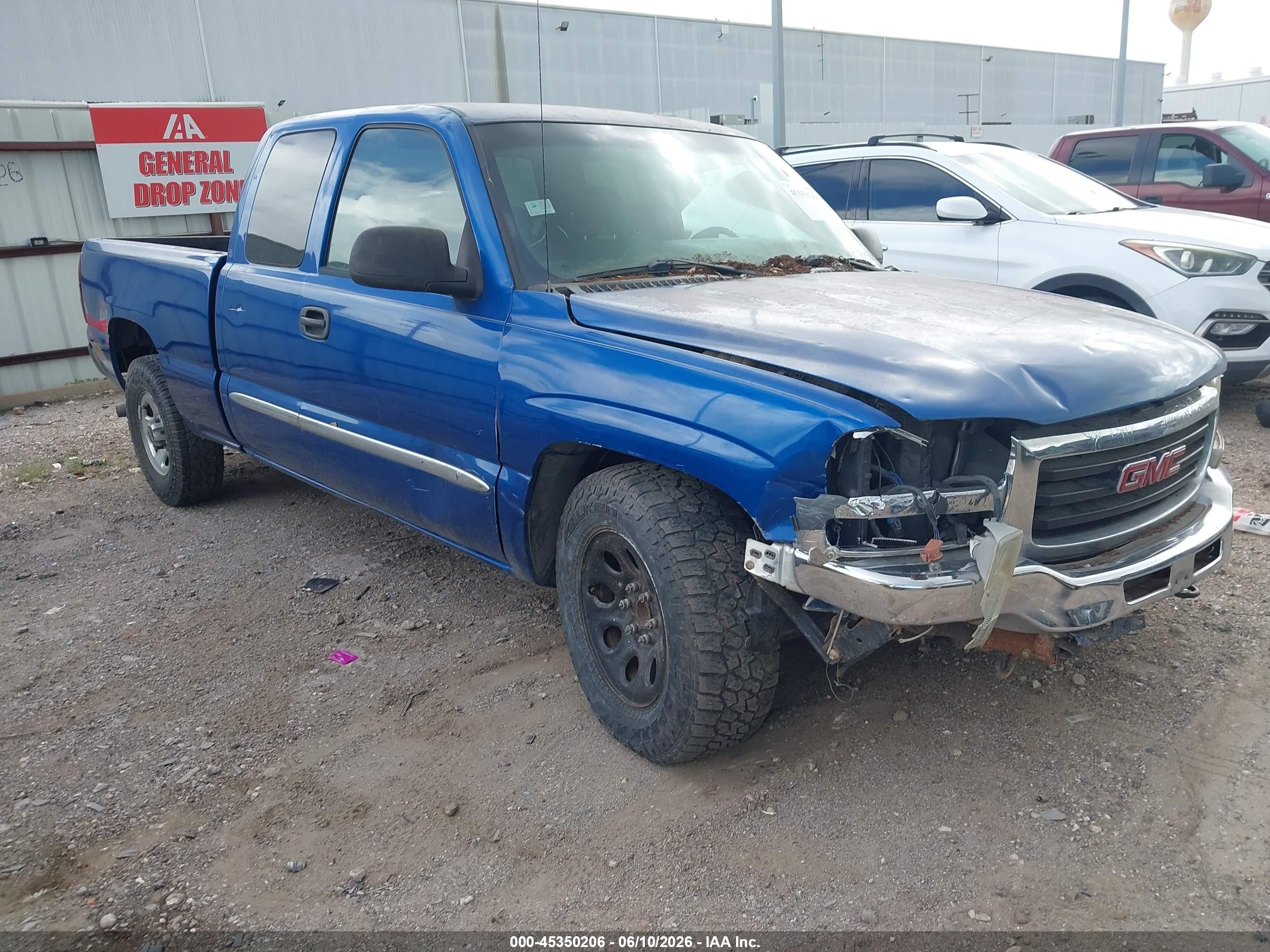 2004 Gmc Sierra 1500 Sle Blue vin: 2GTEC19V241116585