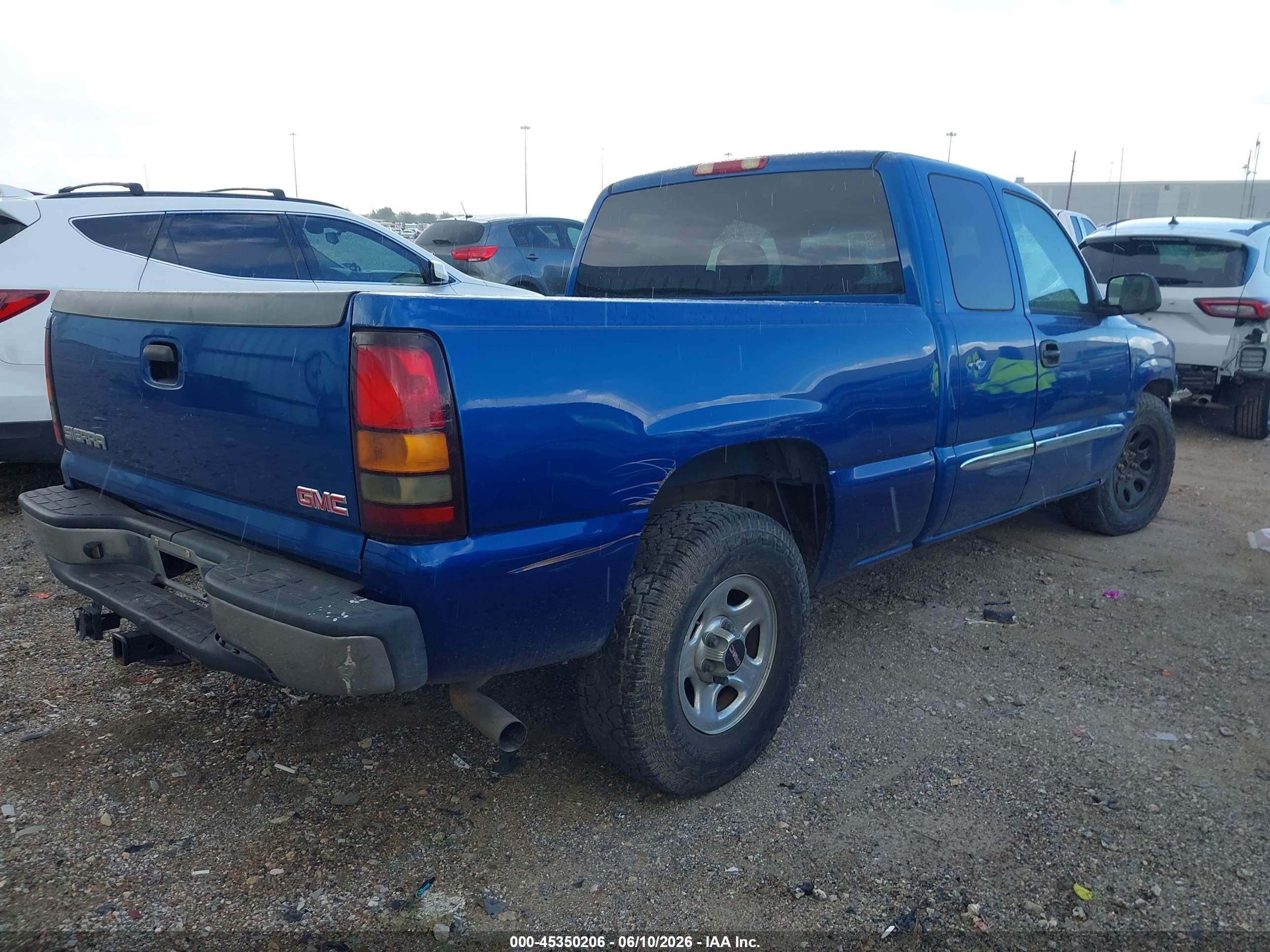 2004 Gmc Sierra 1500 Sle Blue vin: 2GTEC19V241116585