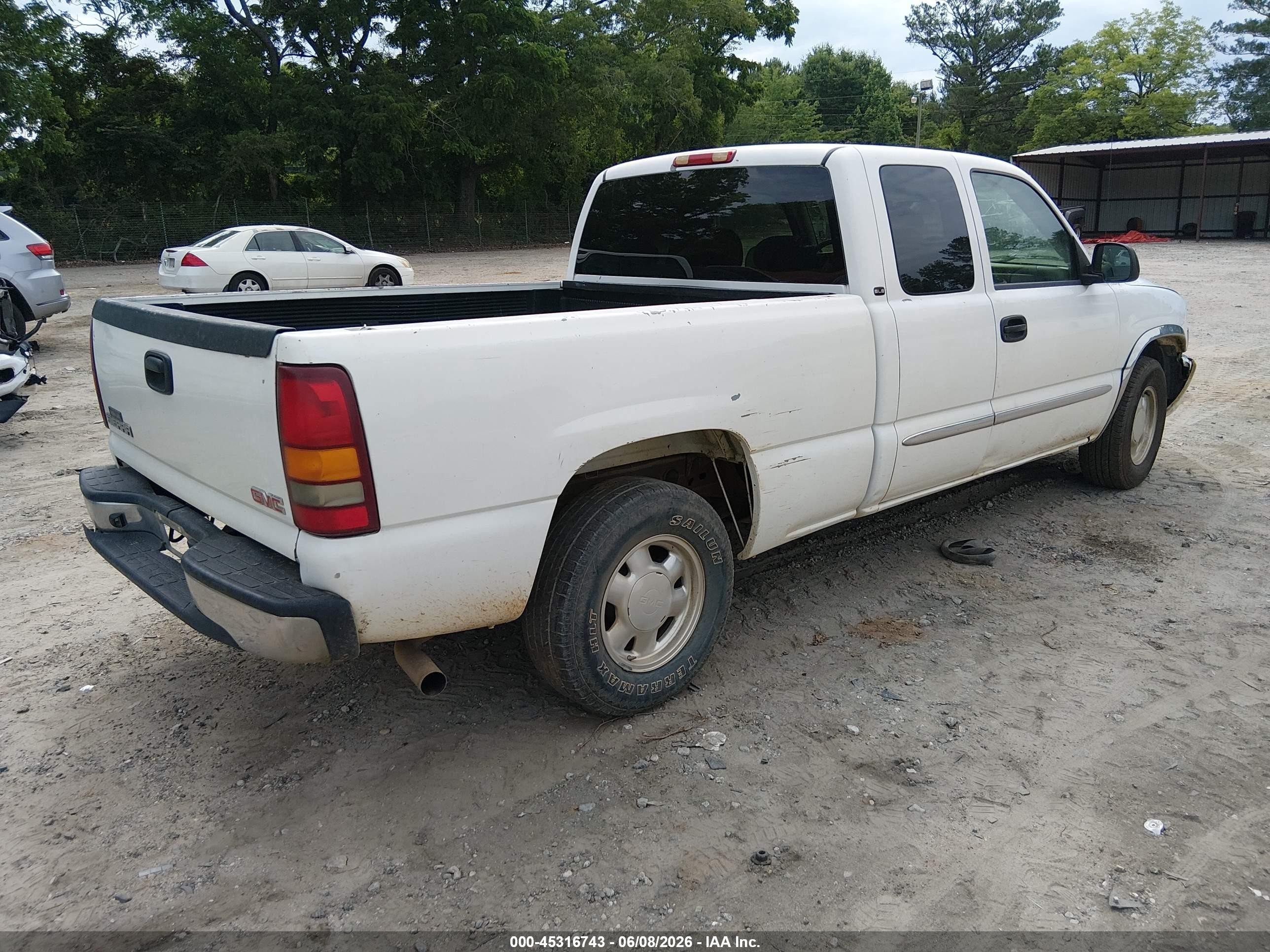 2003 Gmc Sierra 1500 Sle Белый vin: 2GTEC19V431346000