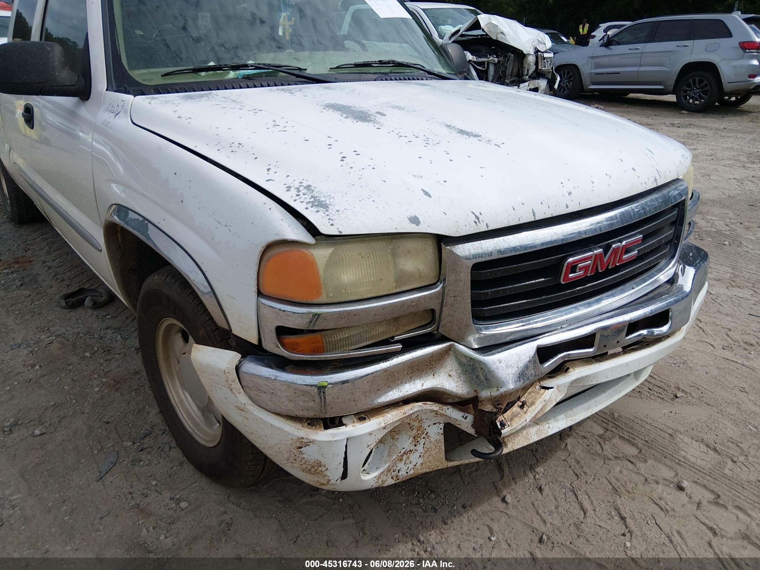 2003 Gmc Sierra 1500 Sle Белый vin: 2GTEC19V431346000