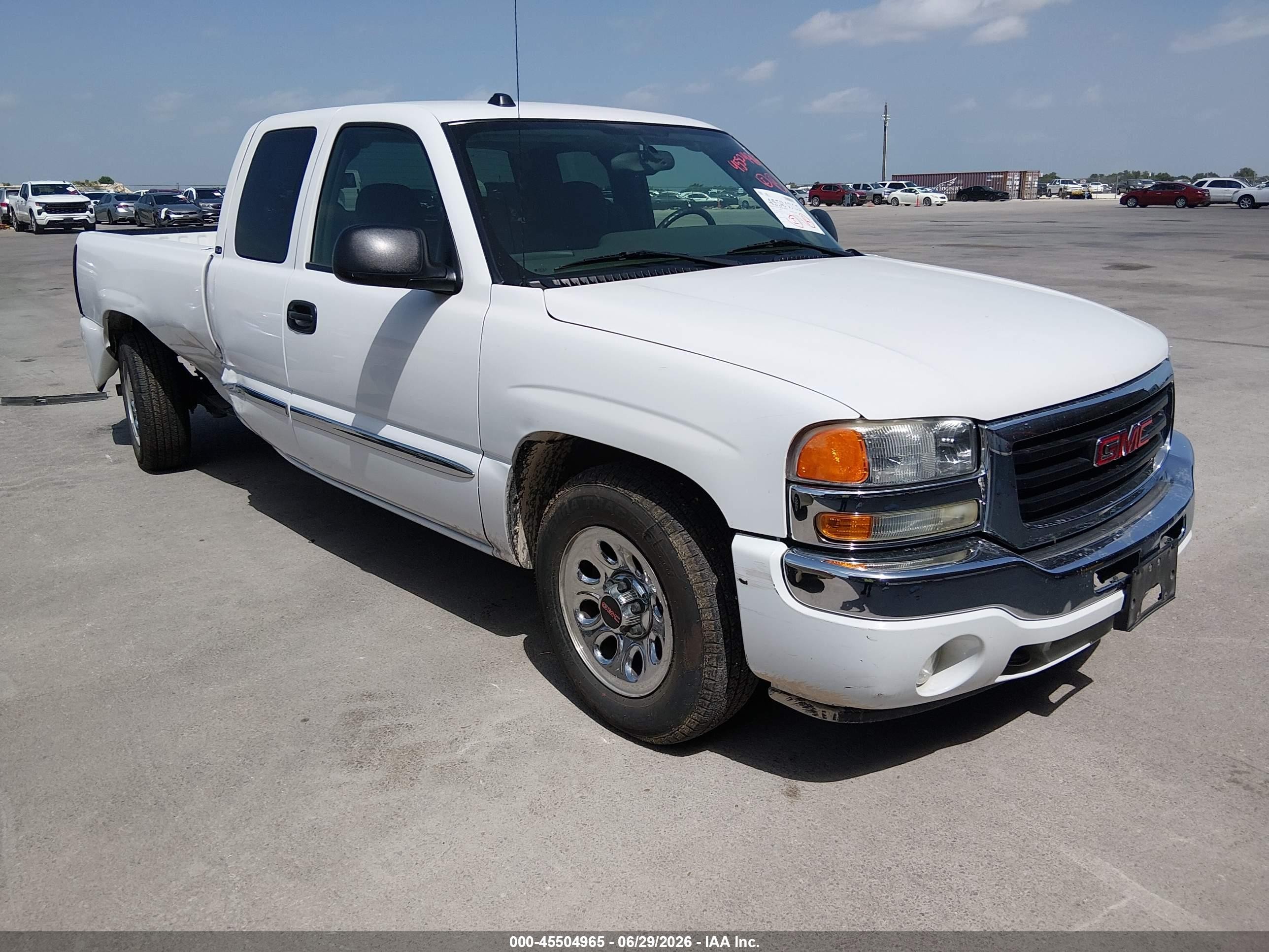 2005 Gmc Sierra 1500 Sle White vin: 2GTEC19V451322122